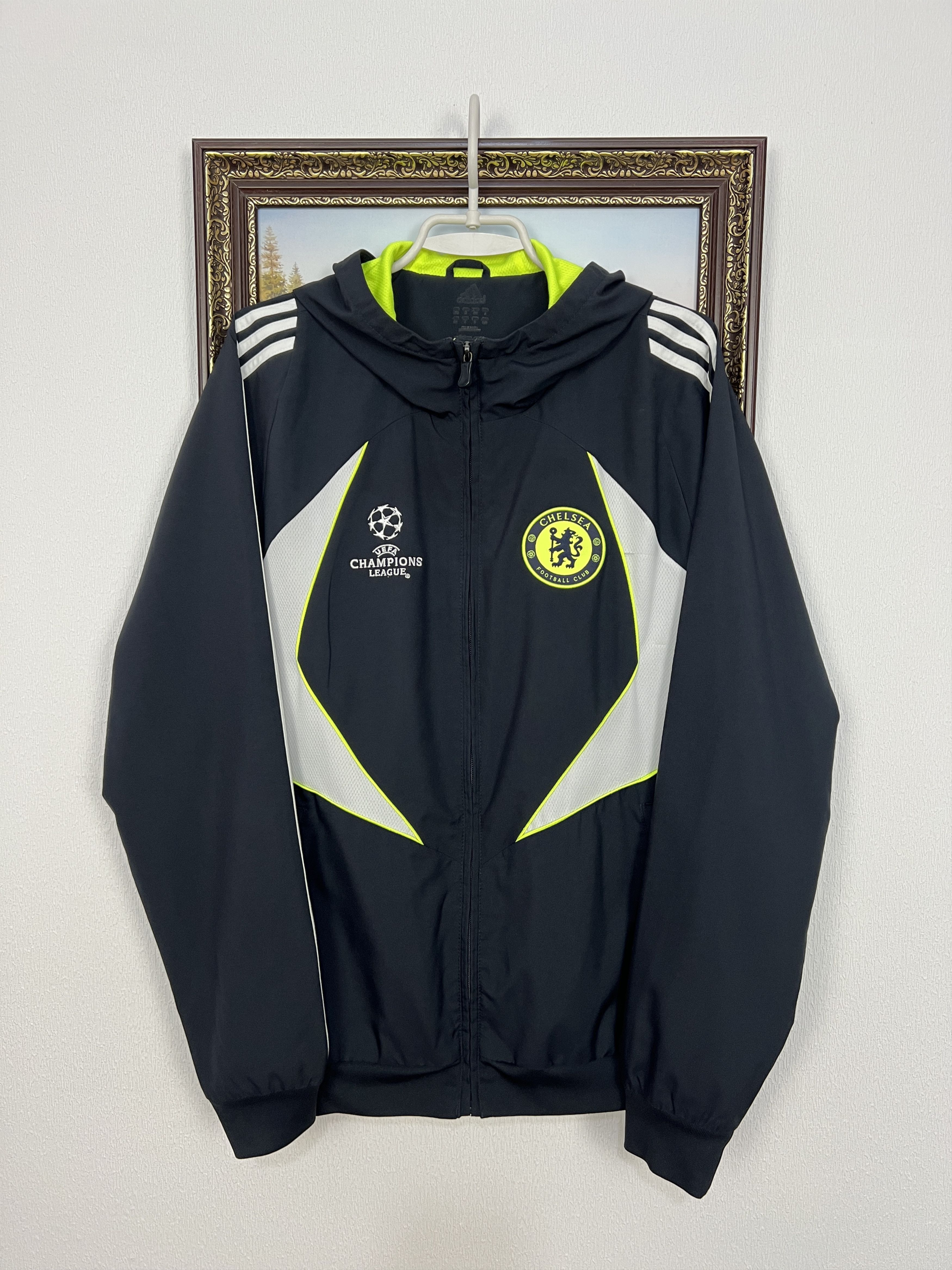 Adidas Vintage Adidas Chelsea Football Jacket Hooded Soccer Size US L / EU 52-54 / 3 - 1 Thumbnail