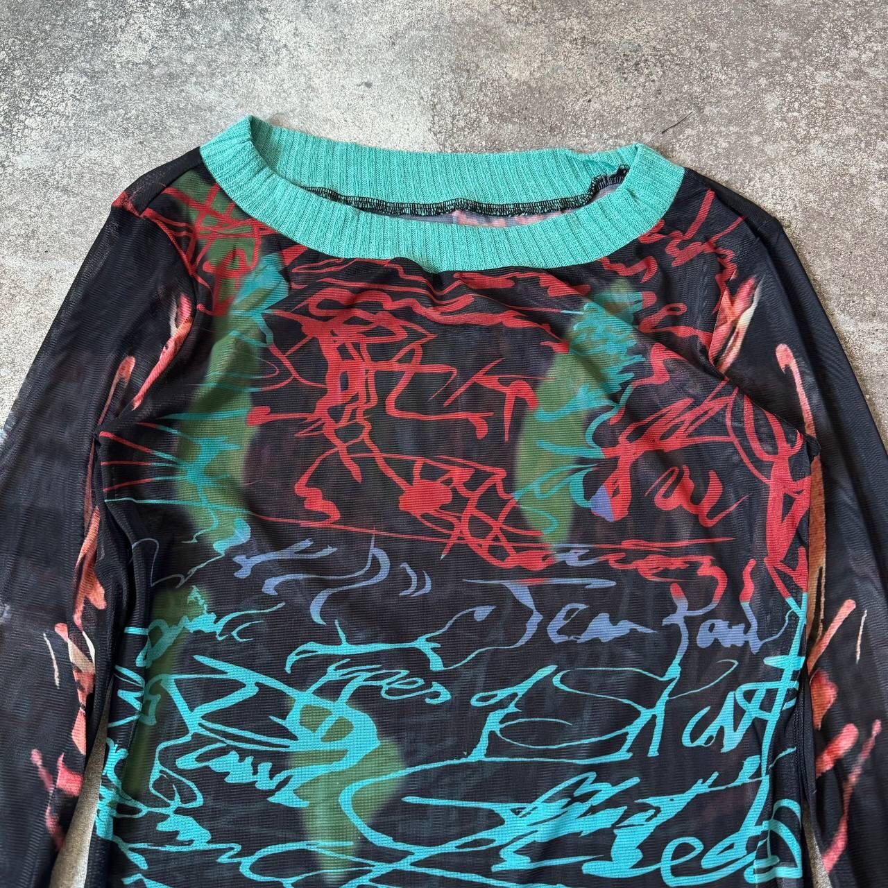 If Six Was Nine × Japanese Brand Amazing Multicolour Mesh Top (Jean Paul Gaultier vibe) Size M / US 6-8 / IT 42-44 - 3 Thumbnail