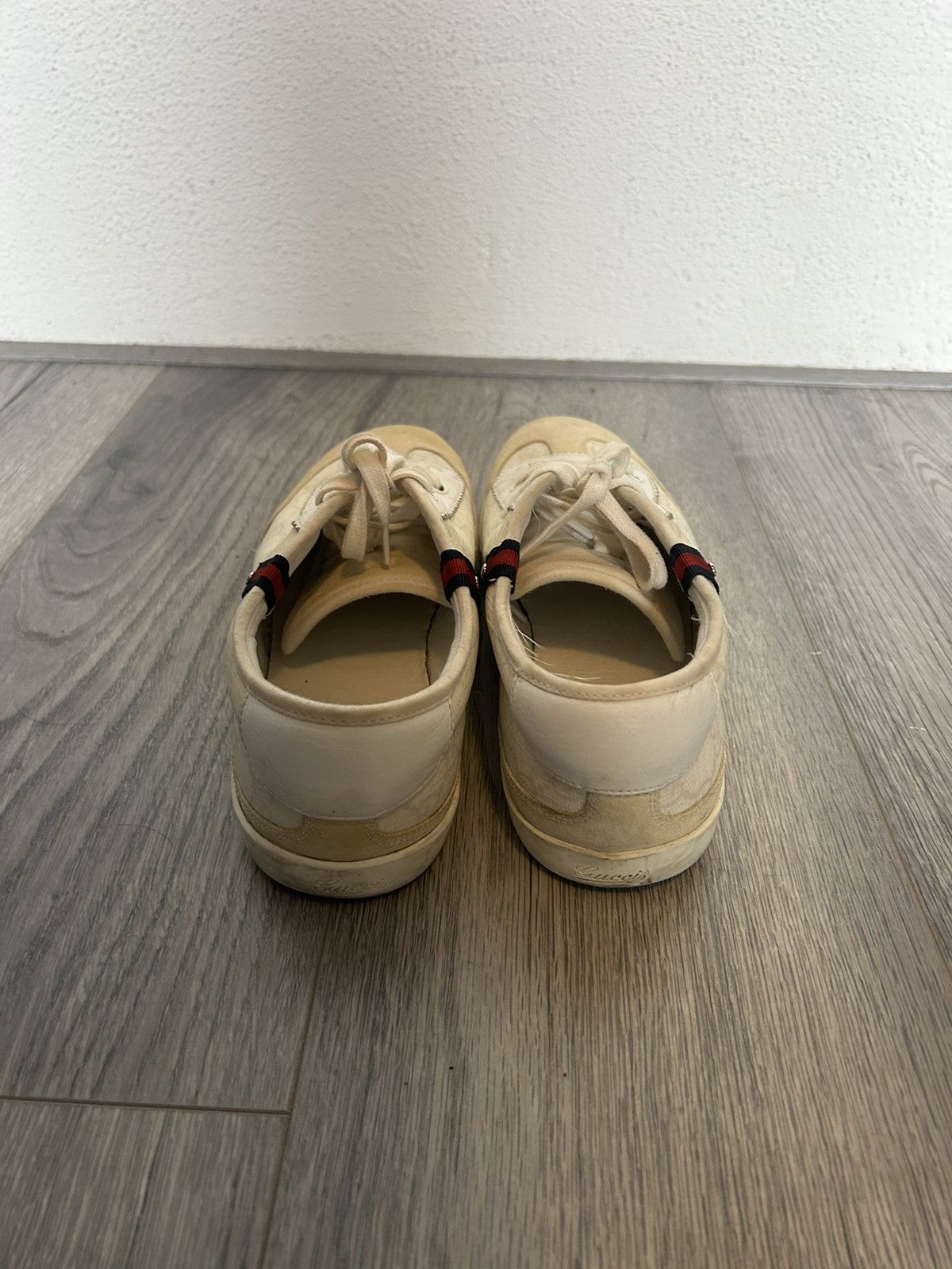 Gucci Gucci Off-White Monogram Low-Top Sneakers - Size 9 G Size US 9 / EU 42 - 7 Thumbnail
