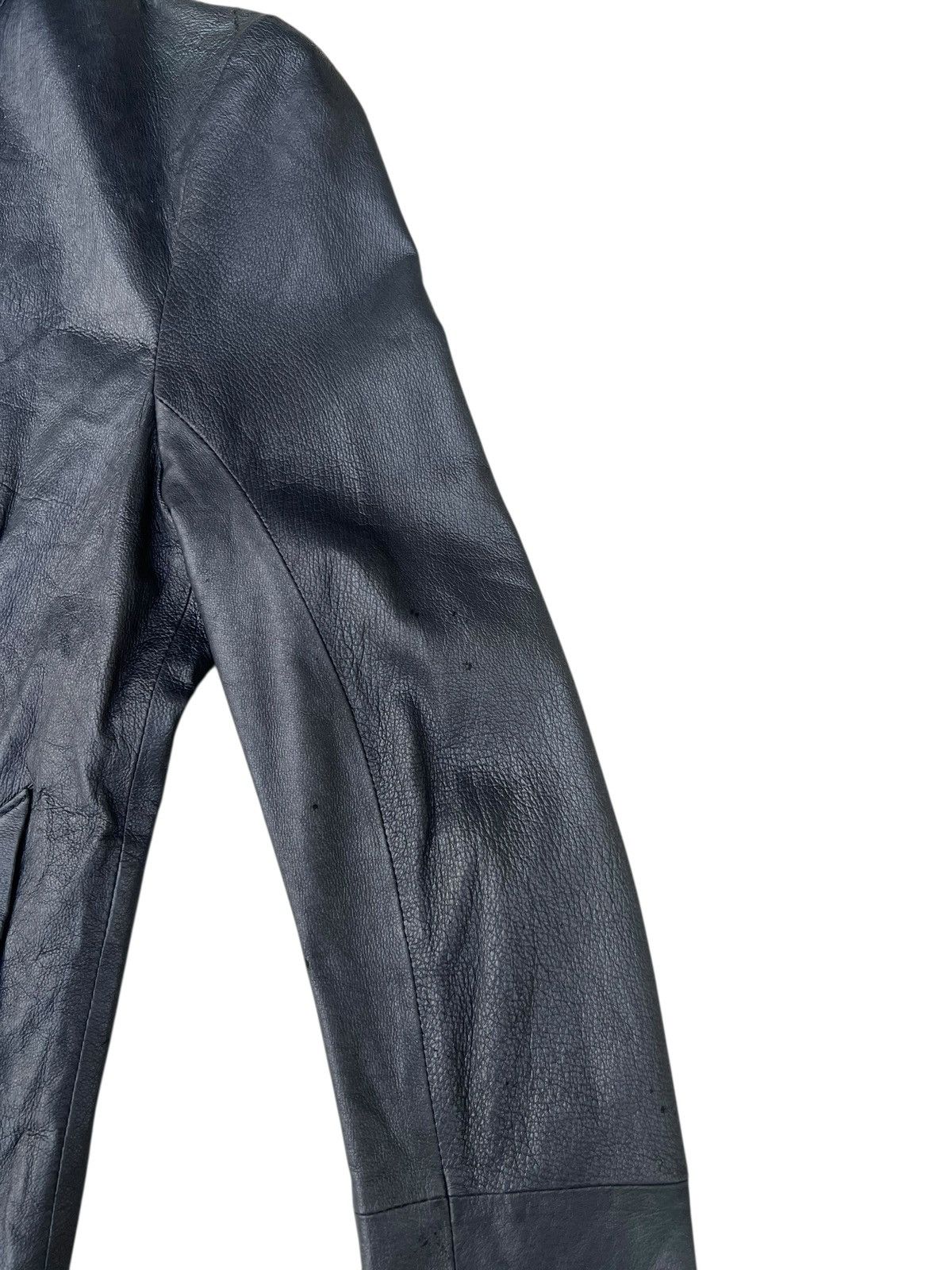Ekam EKAM Distressed Pigskin Leather Asymmetrical Jacket Size US S / EU 44-46 / 1 - 12 Thumbnail