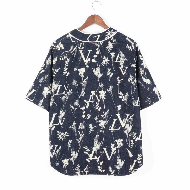 Louis Vuitton Louis Vuitton Wheat Spike Printed Denim Classic Short Slee Size US M / EU 48-50 / 2 - 3 Thumbnail