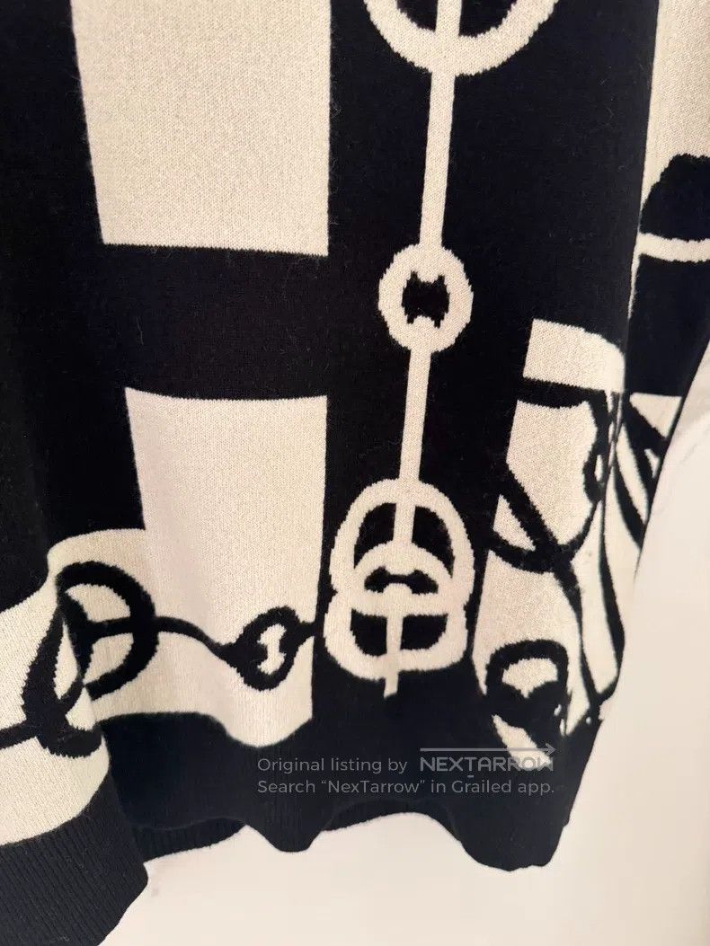Hermes Hermes Black and white knit sweater Size XS / US 0-2 / IT 36-38 - 5 Thumbnail