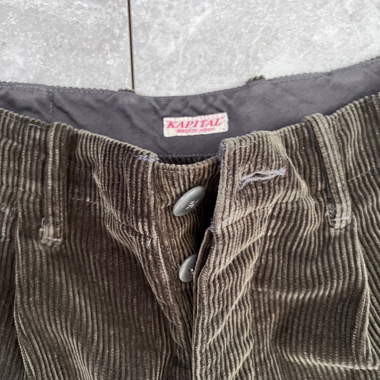 Kapital Kapital Japanese Corduroy Pants green Straight Leg Vintage Size US 31 - 2 Thumbnail