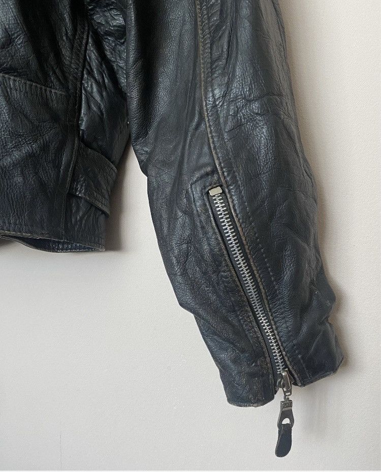 Vintage 💥RARE 90s Mauritius Gipsy Leather Biker Jacket OPTI ZIP! Size US M / EU 48-50 / 2 - 7 Thumbnail