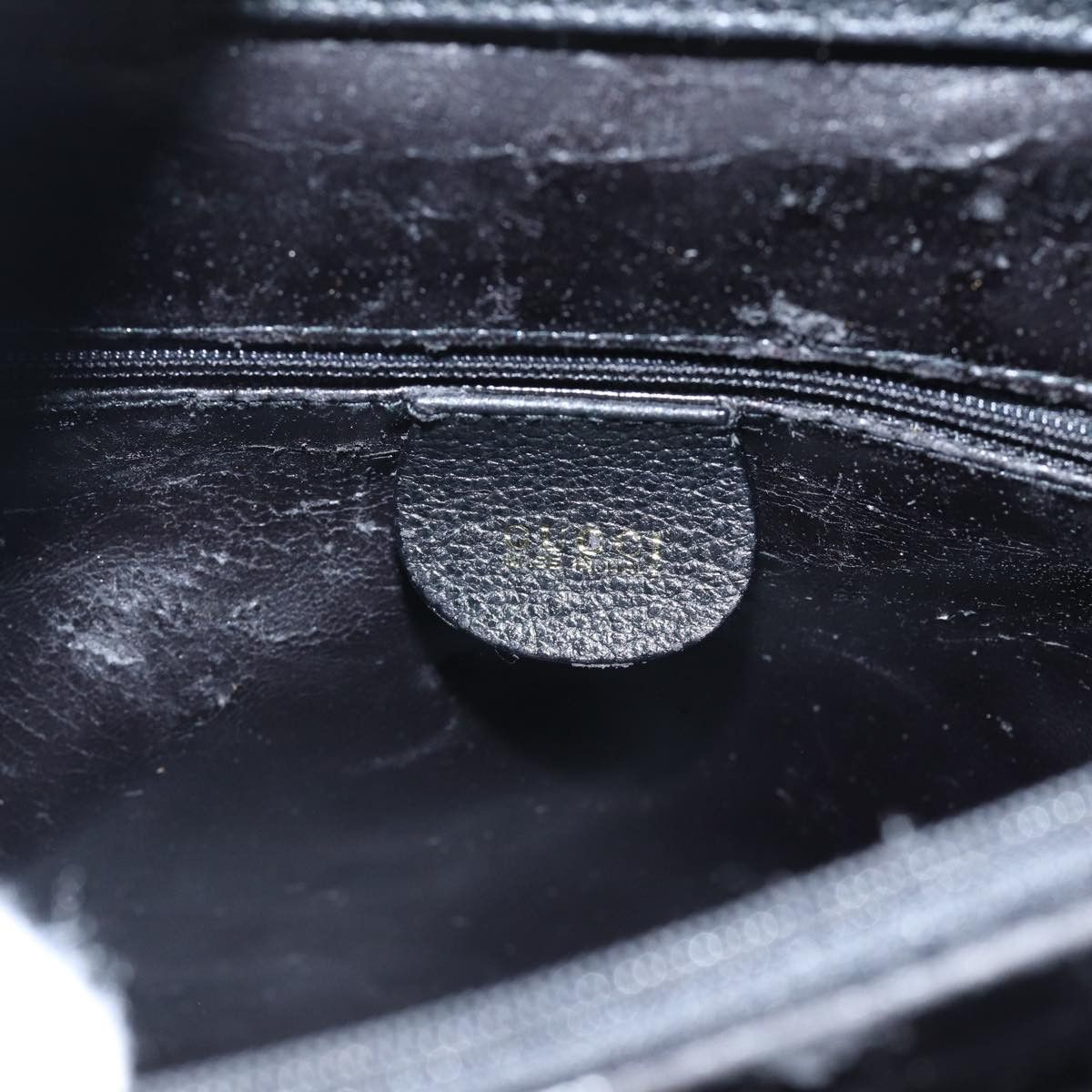 Gucci GUCCI Bamboo Hand Bag Suede Leather Black Gold 002 1186 002 Size ONE SIZE - 14 Thumbnail