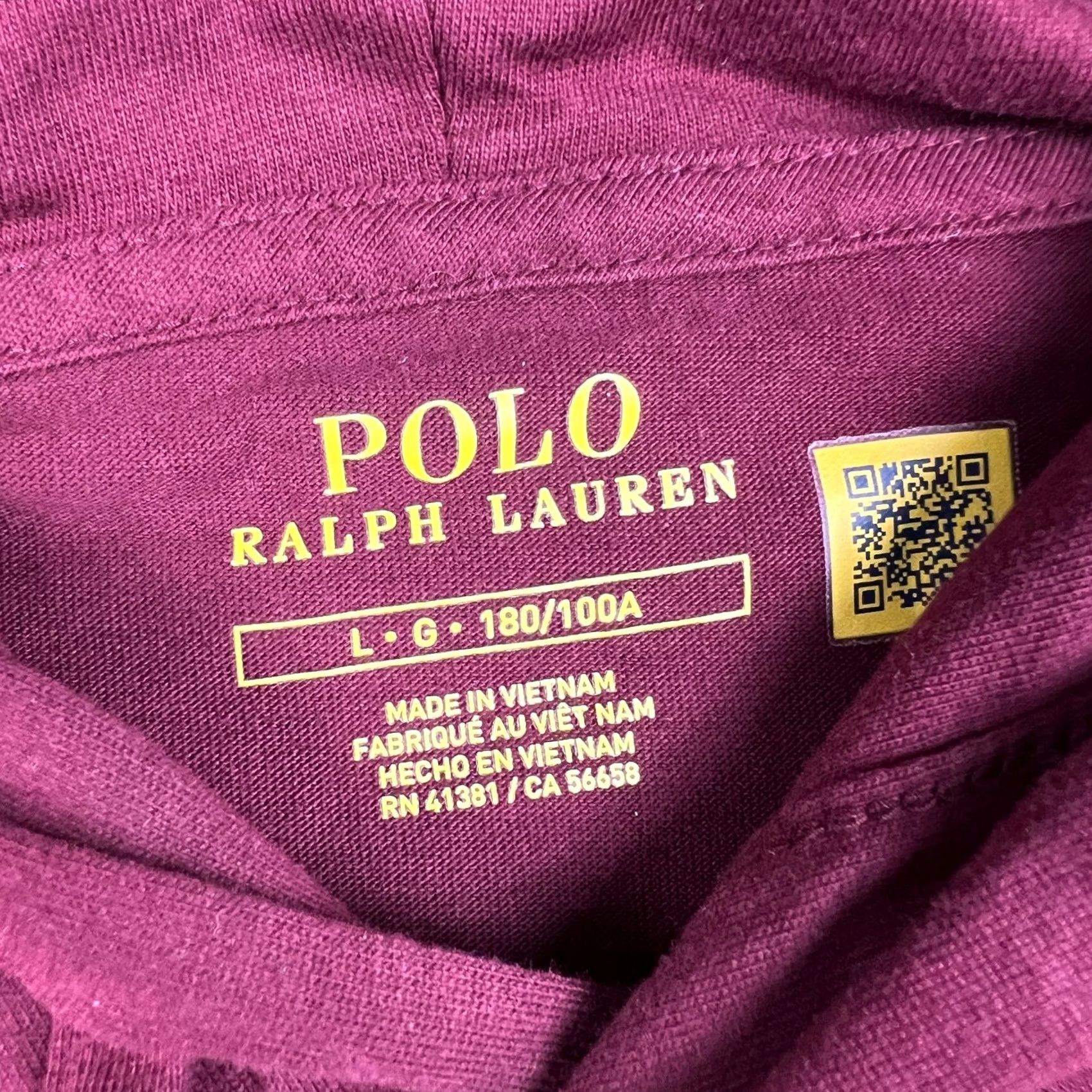Polo Ralph Lauren Polo Ralph Lauren Shirt Mens L Red Hoodie Lightweight Sweatshirt Pony Cotton Size US L / EU 52-54 / 3 - 3 Thumbnail
