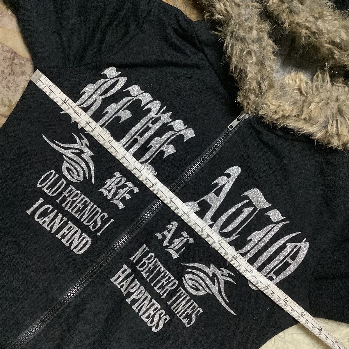 Hysteric Glamour × If Six Was Nine × Le Grande Bleu (L.G.B.) Y2K Blue Strive Grammar Fur Hoodie IfSixWasNine LGB style Size US M / EU 48-50 / 2 - 12 Thumbnail