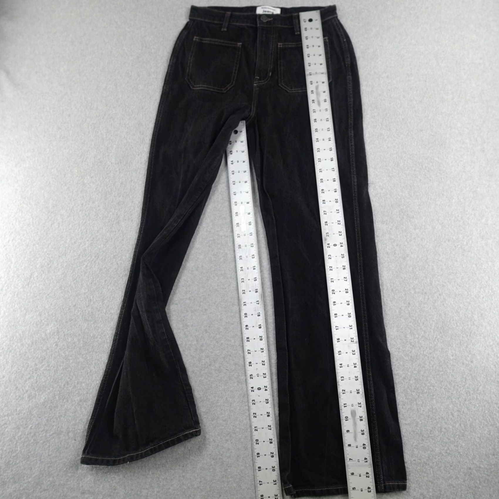 Reformation Reformation Jeans Women's 29X32 Alyssa High Rise Wide Leg Black Denim Jeans Size 29" - 3 Thumbnail