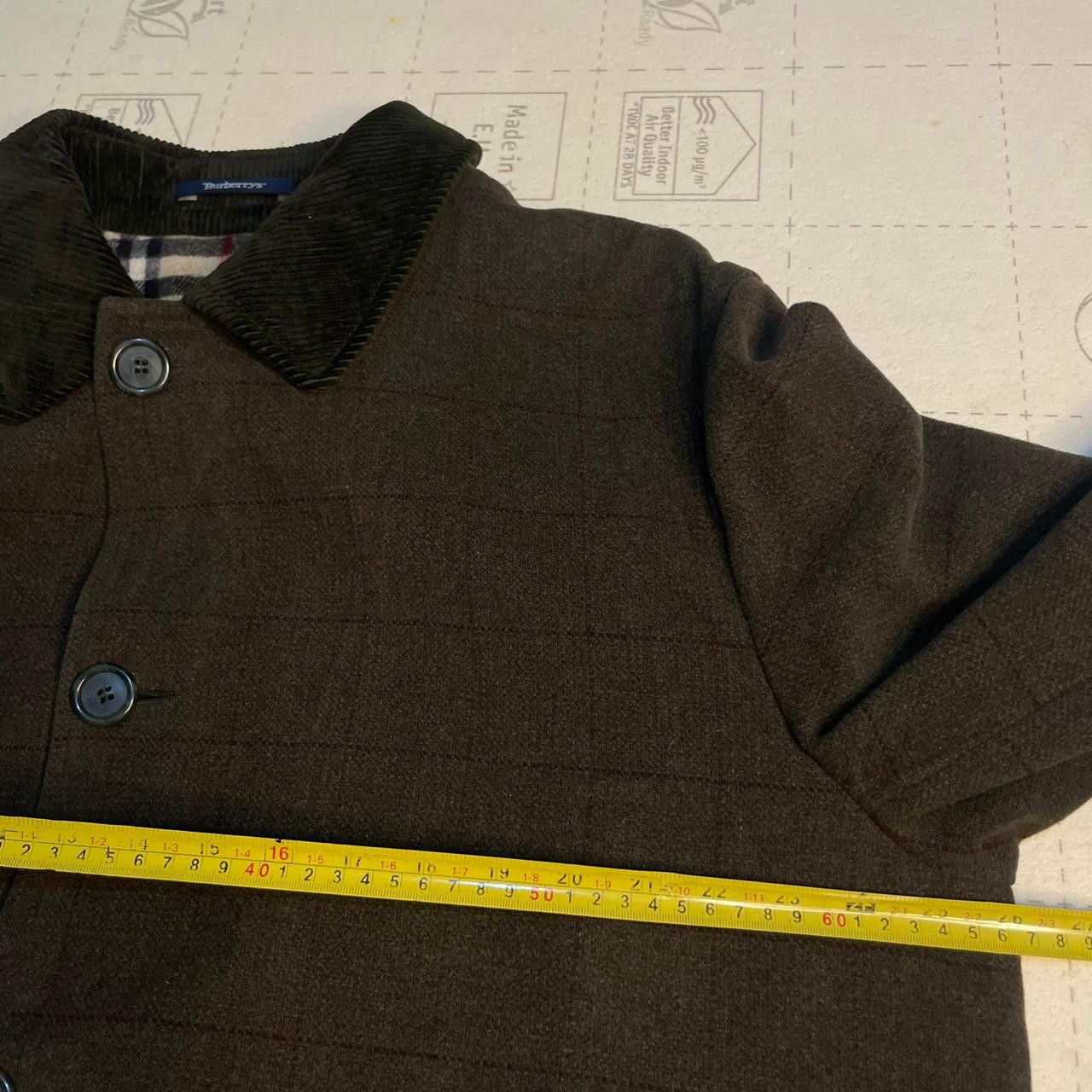 Burberry VINTAGE Burberry coat nova check virgin wool green olive Size US L / EU 52-54 / 3 - 18 Thumbnail