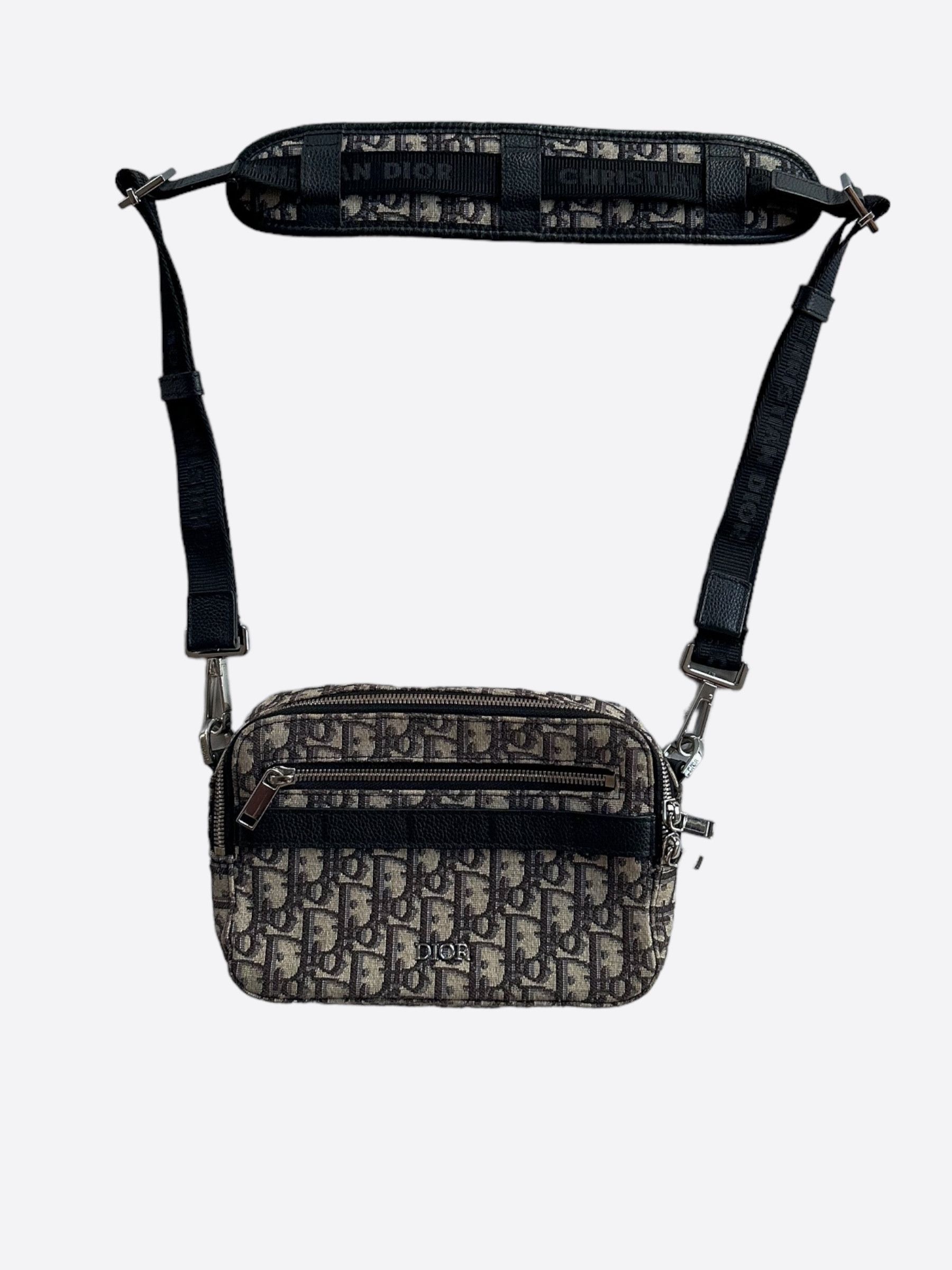 image of Dior Beige Oblique Safari Messenger Bag, Men's