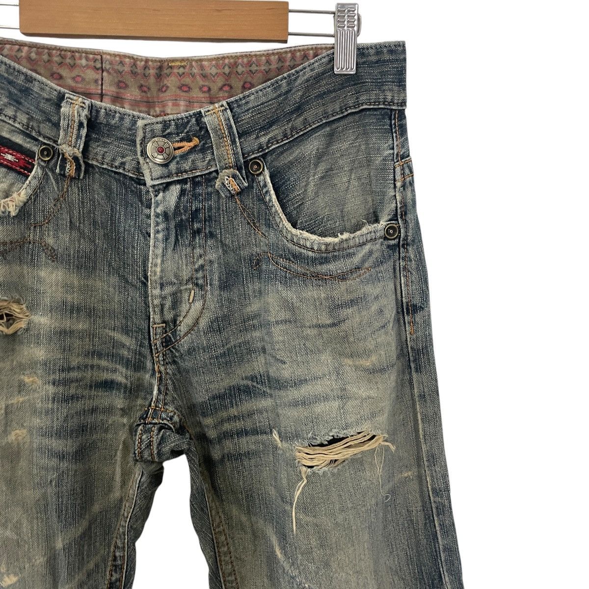Edwin Vintage Edwin Japan Distressed Cowboy Denim Size US 30 / EU 46 - 4 Thumbnail