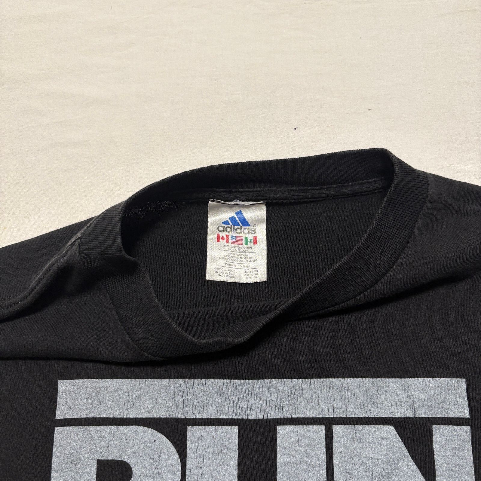 Adidas VTG 90s Adidas Run DMC Crown Royal Long Sleeve T-Shirt Black Size US XL / EU 56 / 4 - 2 Thumbnail
