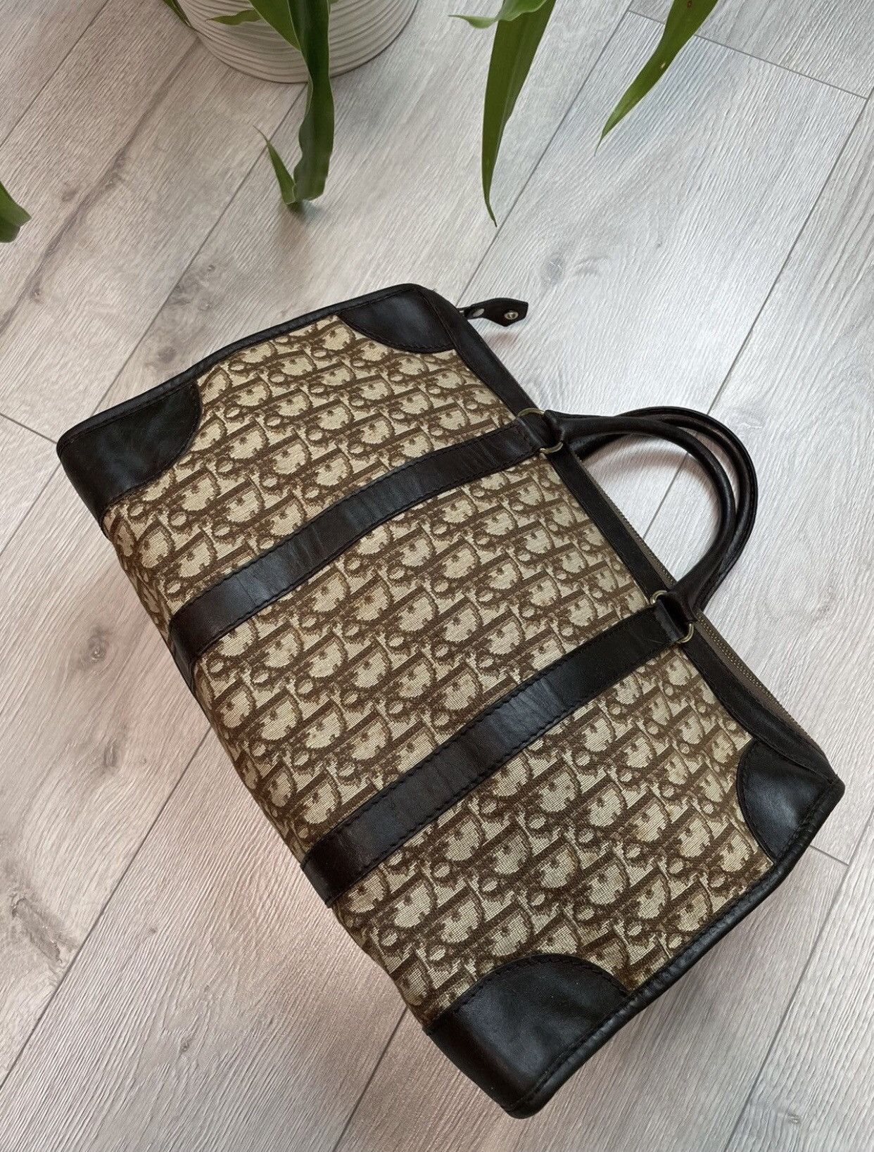 Dior × Vintage Christian Dior 90s vintage travel hand bag Oblique Monogram Size ONE SIZE - 11 Thumbnail