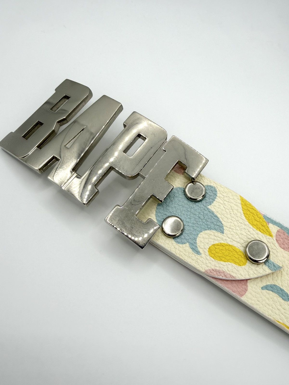 Bape 2006 A Bathing Ape ‘Cotton Candy’ Spell Out Buckle Belt Size ONE SIZE - 4 Thumbnail