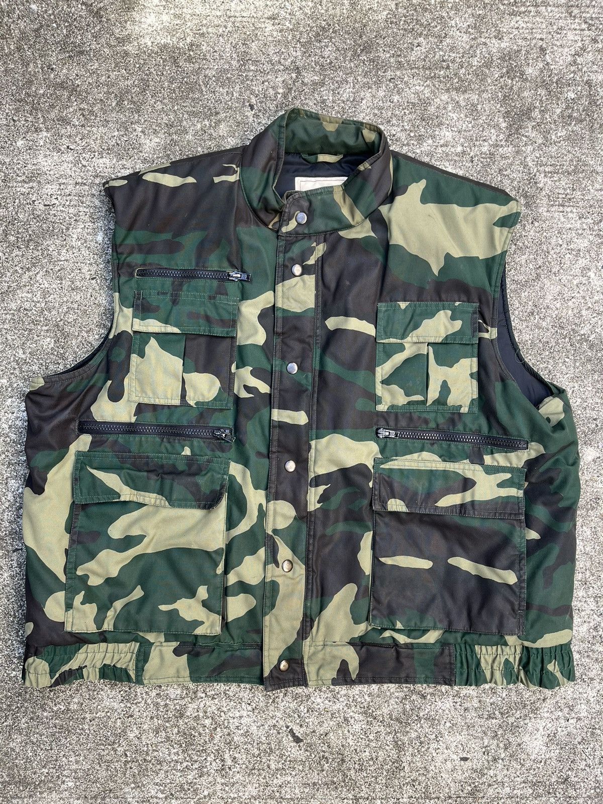 Japanese Brand Woodland Camo Tactical Vest Size US XL / EU 56 / 4 - 1 Thumbnail