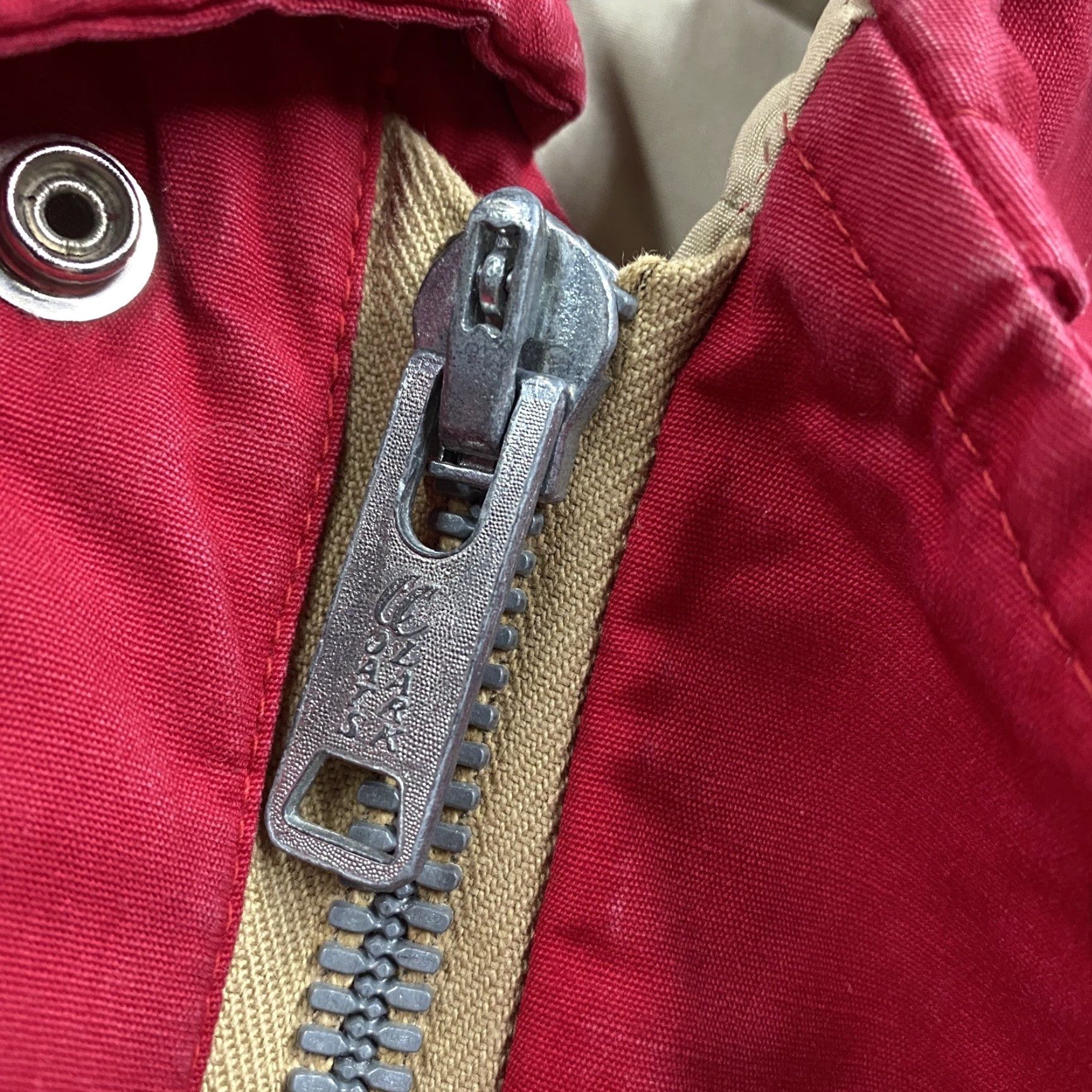 Vintage VINTAGE Unbranded Puffer Jacket Mens XL Red 50S Goose Down Quilted Parka Coat USA Jacket Size US XL / EU 56 / 4 - 6 Thumbnail