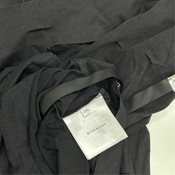 Givenchy Givenchy Givenchy SS23 Logo Distressed Black TShirt -2507 Size US XXL / EU 58 / 5 - 3 Thumbnail