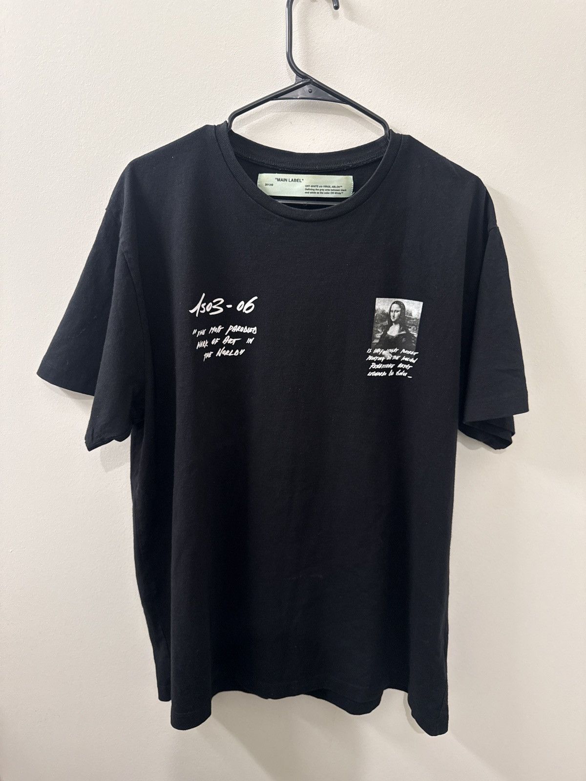 Off-White OFF-WHITE Mona Lisa Graphic Tee Size US S / EU 44-46 / 1 - 4 Thumbnail