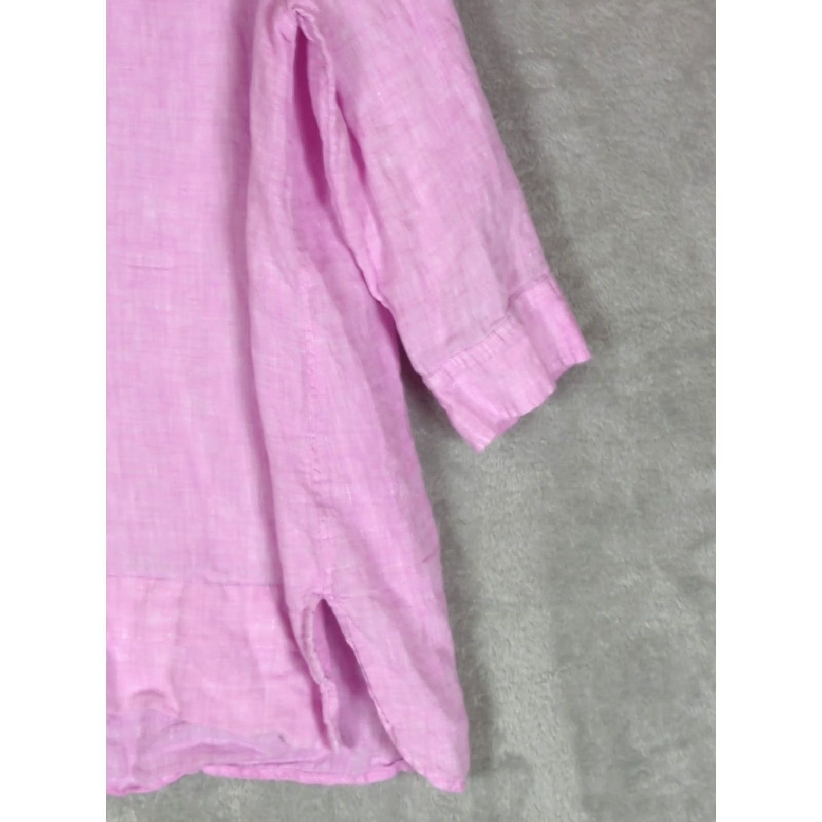 J. Jill VINTAGE J Jill Top S Womans Small Mauve Pink Linen Popover Peasant Lagenlook Tunic Size S / US 4 / IT 40 - 4 Thumbnail