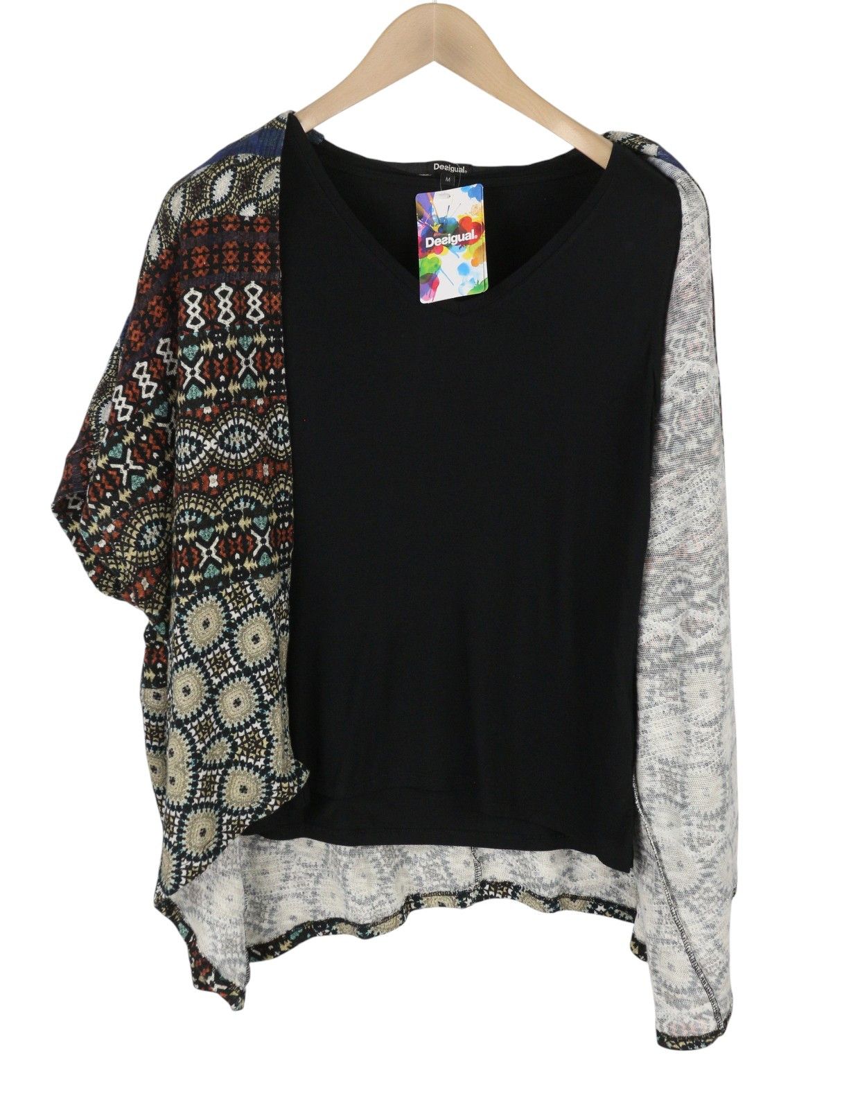 Desigual JAMIL L Asymmetric Drape 2in1 Jumper 88463 Size L / US 10 / IT 46 - 7 Thumbnail