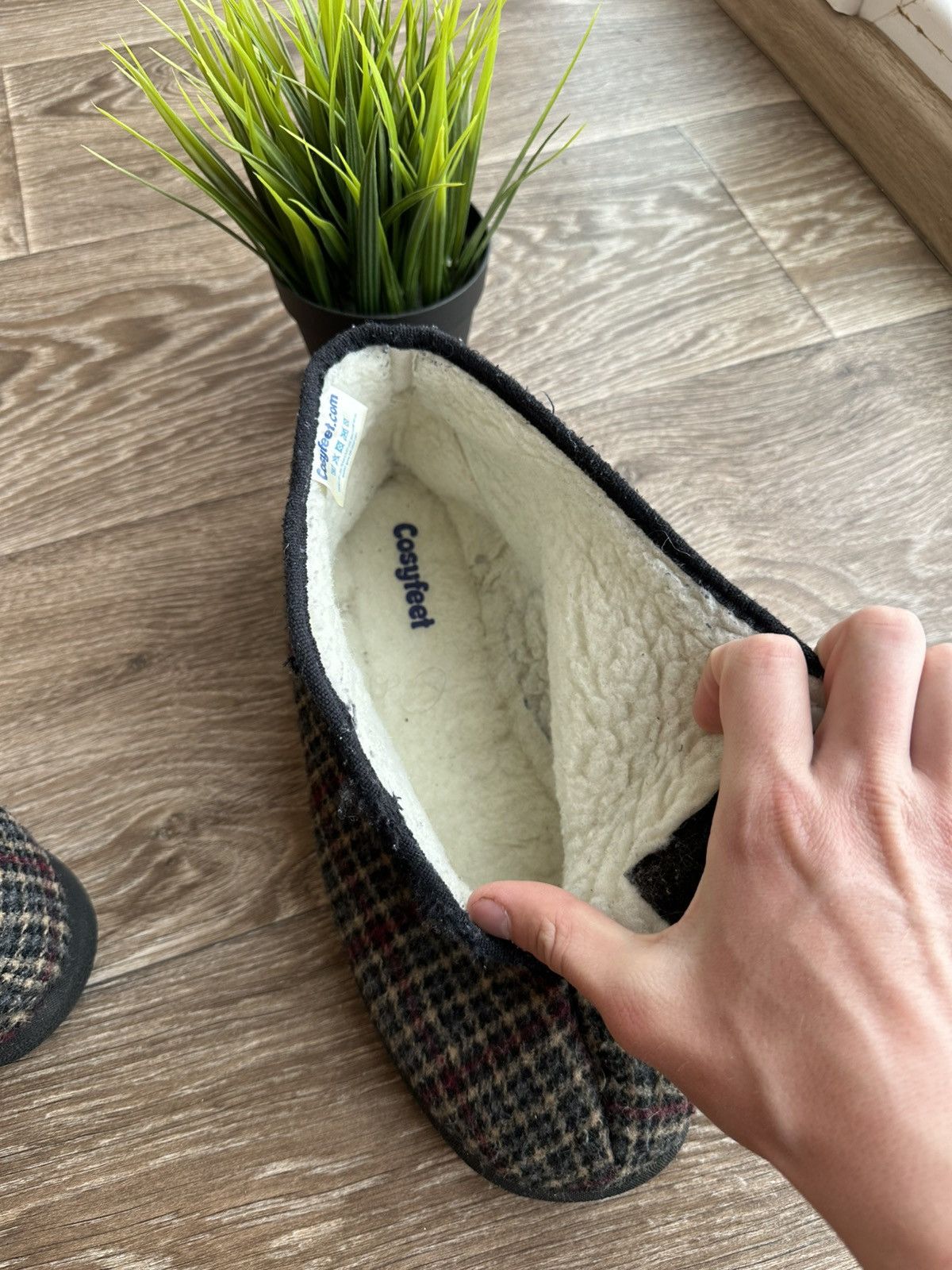Vintage 🔥 Cosyfeet Mens Slipper Robbie Warm Lined Retro Check Size US 10 / EU 43 - 10 Thumbnail
