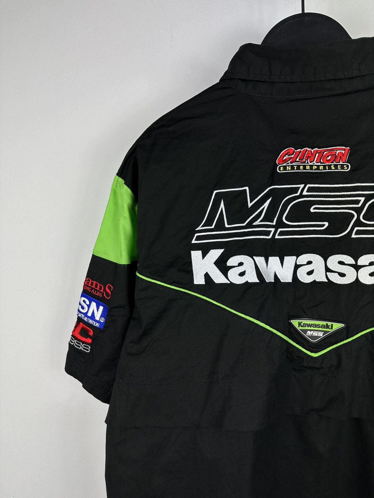 Vintage Vintage Kawasaki MSS Racing Moto Shirt Size US M / EU 48-50 / 2 - 2 Thumbnail