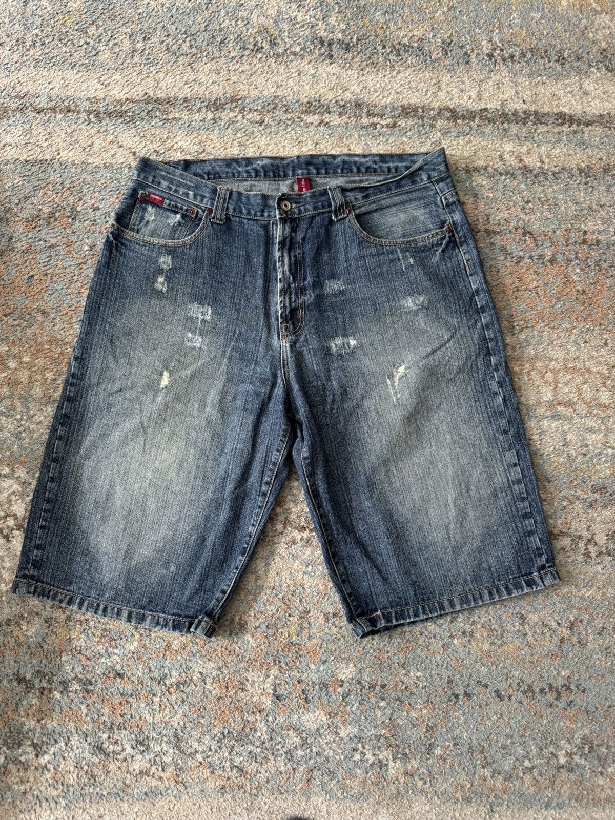 Fubu VTG Fubu Baggy Y2K Jean Shorts FADED 38 Size US 34 / EU 50 - 1 Thumbnail
