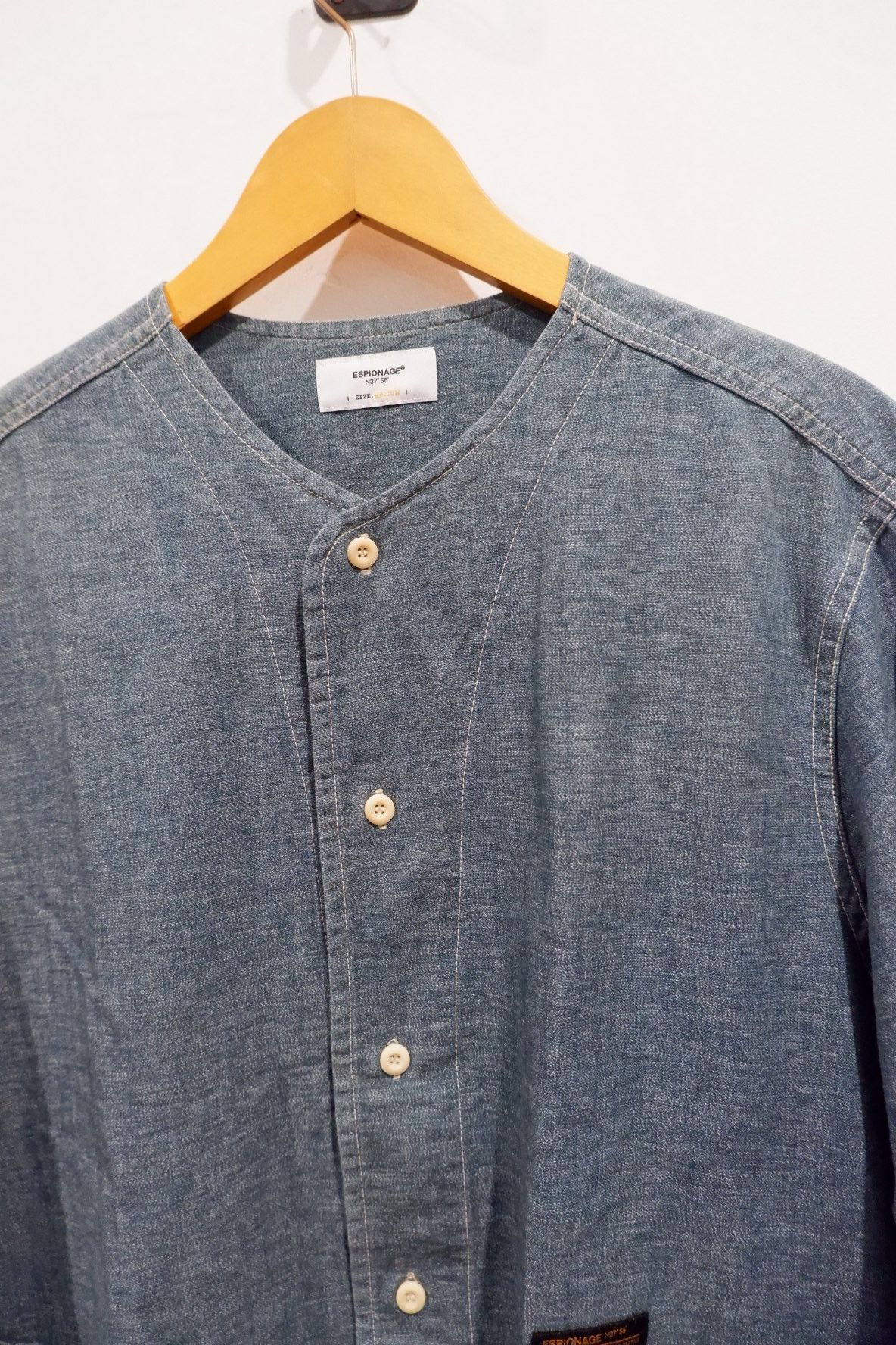 FrizmWORKS Espionage Utility Colarless Chambray Shirts Size US M / EU 48-50 / 2 - 3 Thumbnail