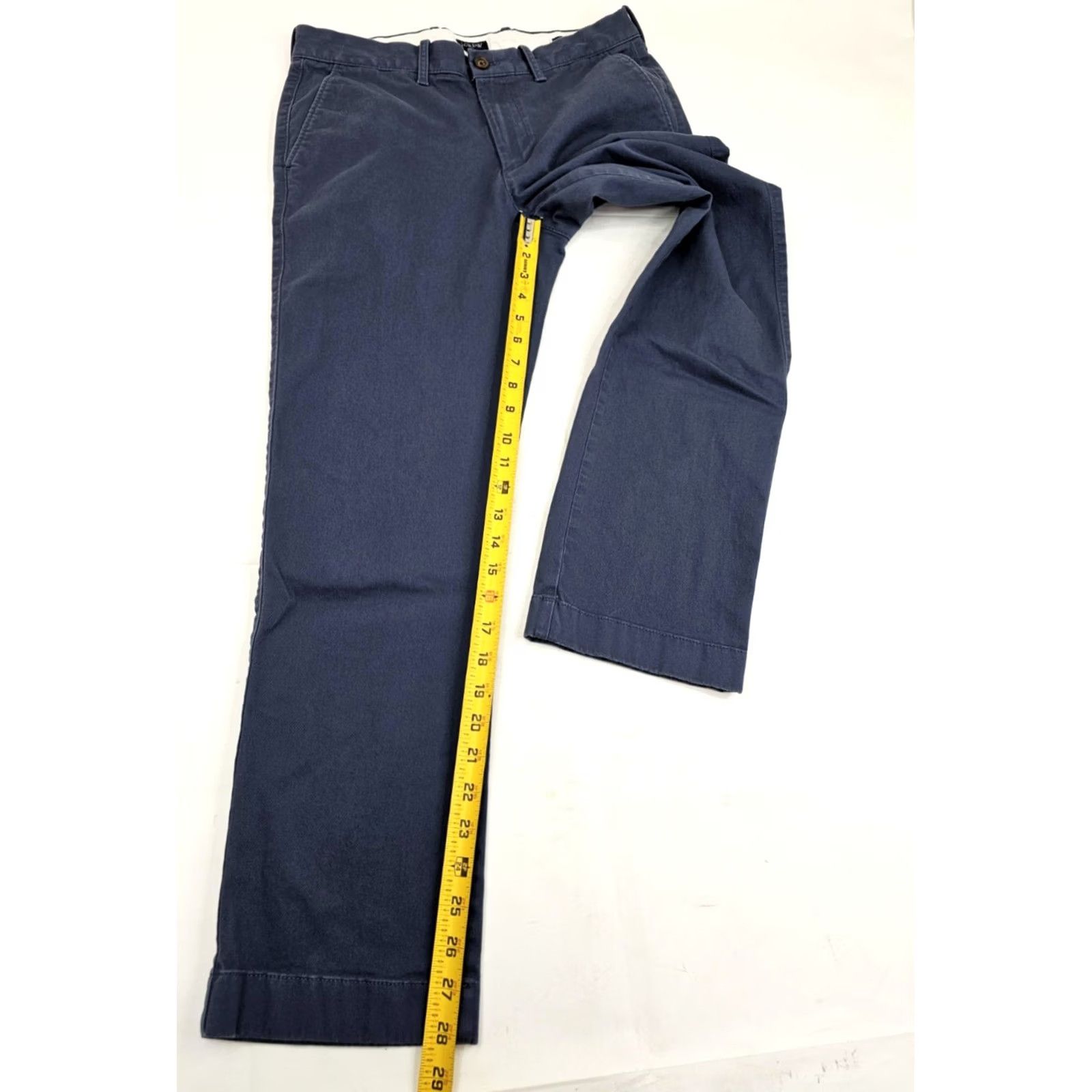J.Crew J.Crew Flex Pants Men 31x30 Fits 31x28 Steel Blue Chino Straight Stretch Twill Size US 31 - 3 Thumbnail