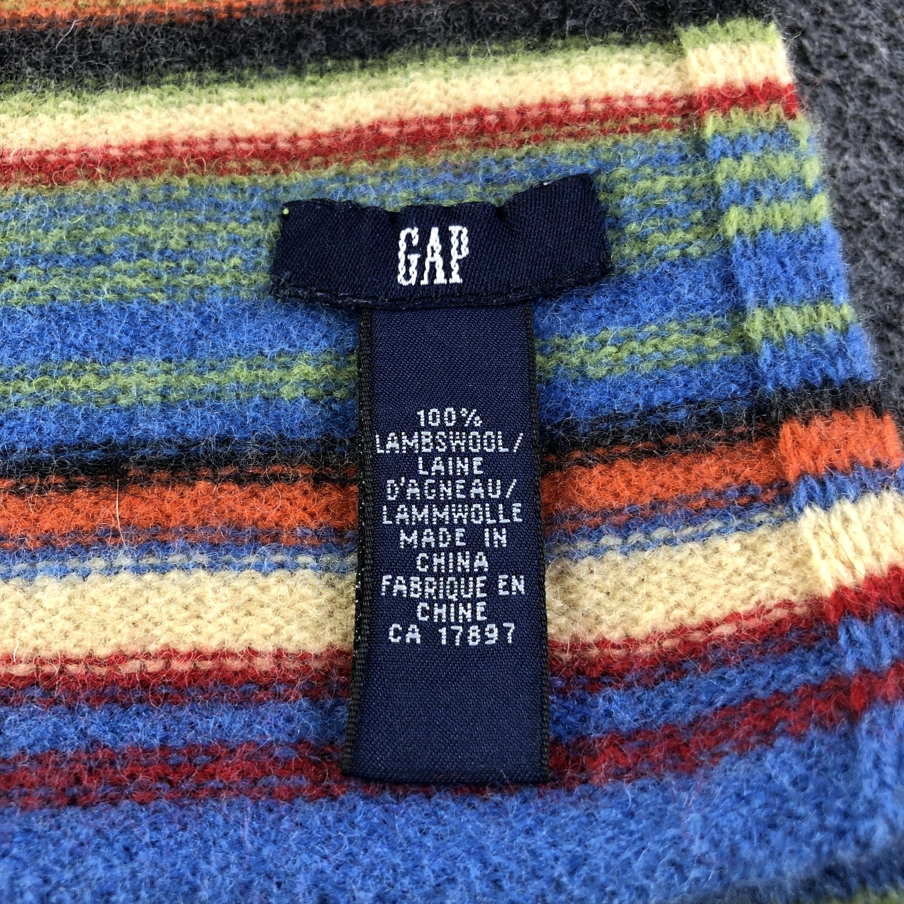 Gap GAP Striped Wool Scarf Muffler Neckwear V2798 Size ONE SIZE - 5 Thumbnail