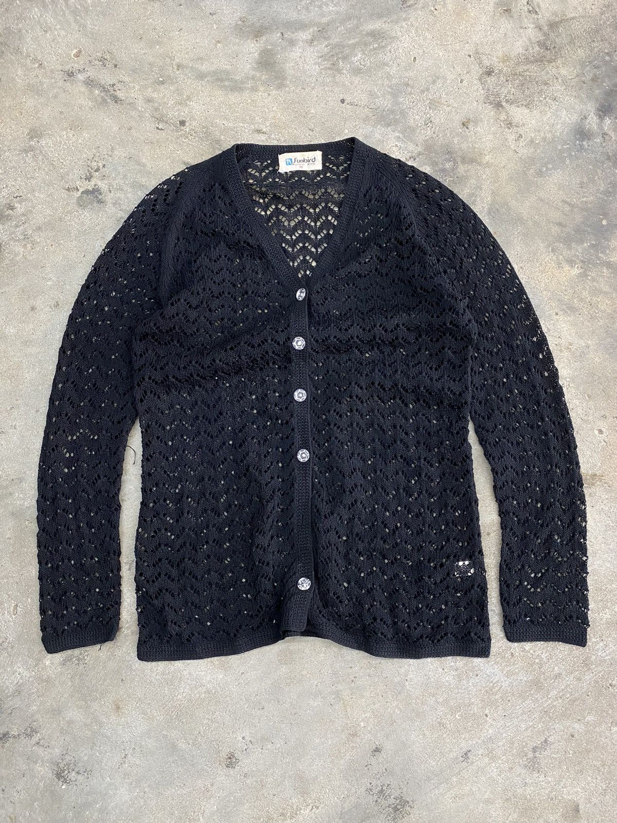 Beauty Beast × Le Grande Bleu (L.G.B.) Y2K 2000s nagasakiya japan open knit fishnet cardigan Size S / US 4 / IT 40 - 12 Thumbnail