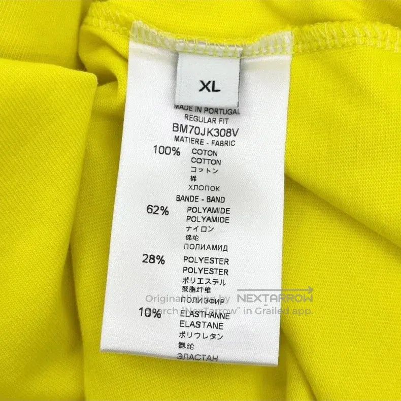 Givenchy Givenchy Side Logo Lemon Yellow Short Sleeve T-Shirt Size US XL / EU 56 / 4 - 5 Thumbnail