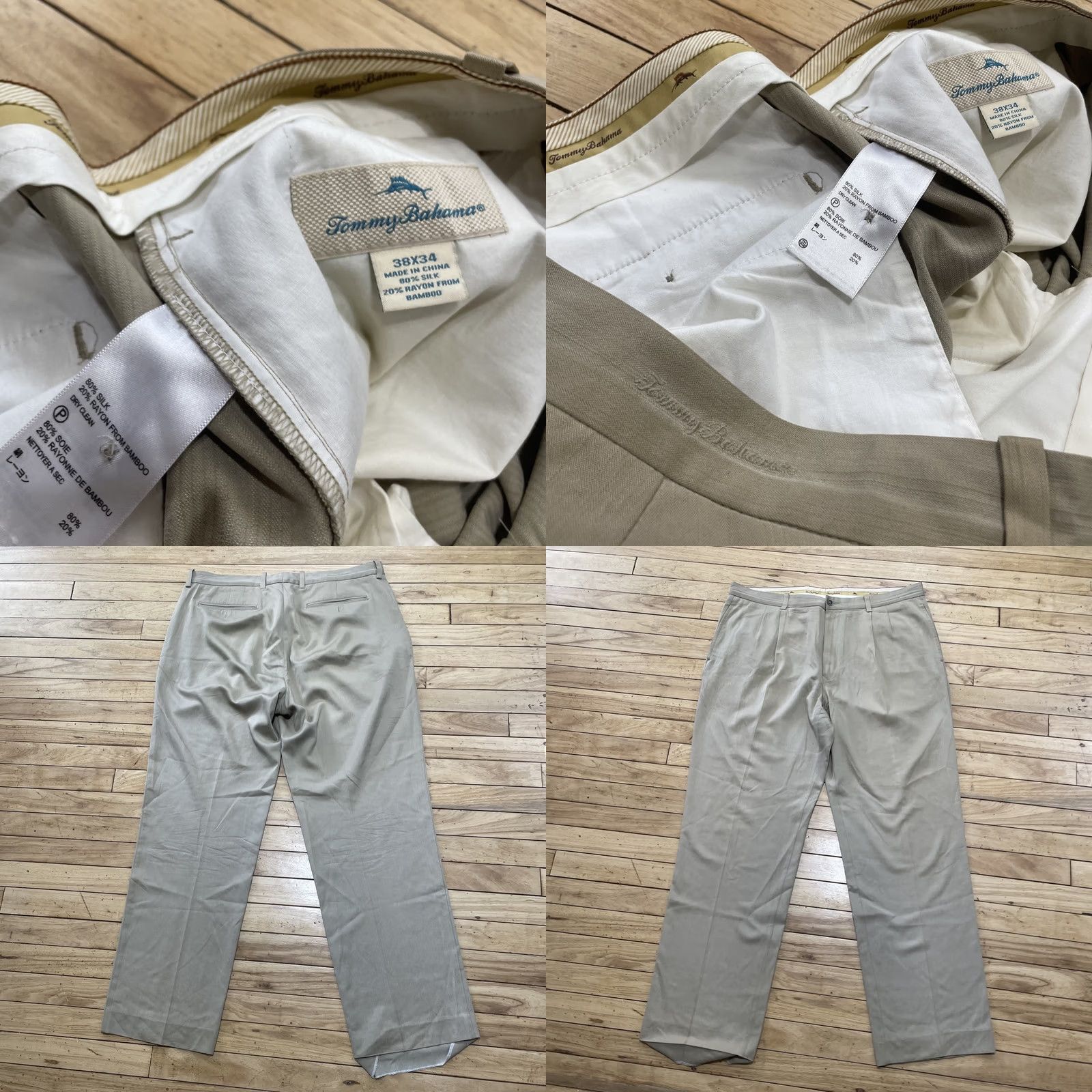 Tommy Bahama Tommy Bahama Pants Men 38x32 Silk Sand Pleat High Relax Trouser Grunge Size US 38 / EU 54 - 8 Thumbnail