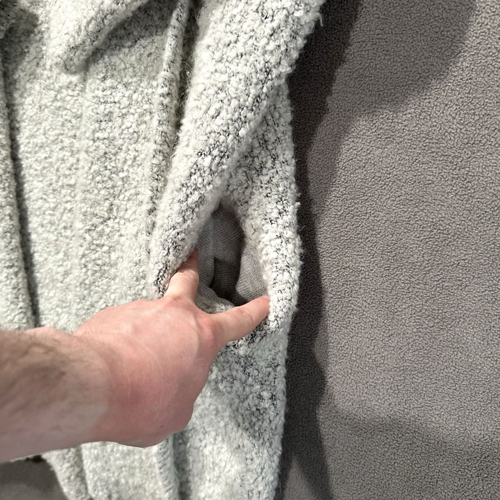 Loft LOFT Cardigan Sweater Womens L/XL Oversized Gray Open Front Wool Alpaca Blend Size XL / US 12-14 / IT 48-50 - 7 Thumbnail