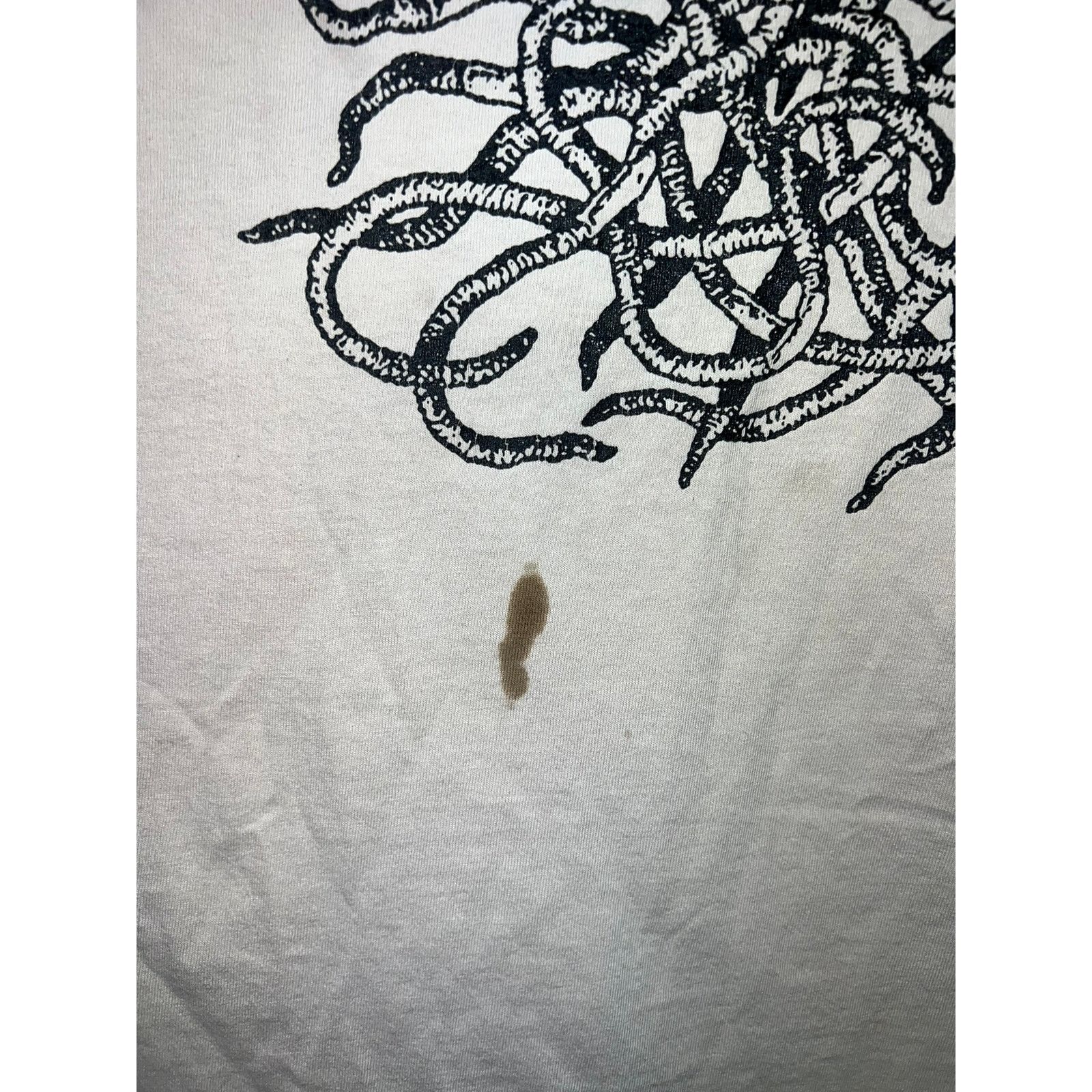 Gildan Nekrofilth Shirt Worm Ritual Design Music Tour Tee XL Stain Size US XL / EU 56 / 4 - 5 Thumbnail