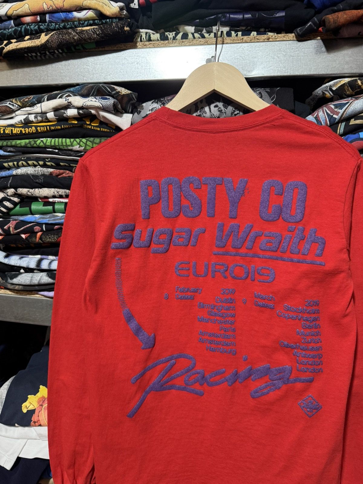 Band Tees × Rap Tees Post Malone Sugar Wraith Euro Tour 2019 Longsleeve T-Shirt Size US S / EU 44-46 / 1 - 3 Thumbnail