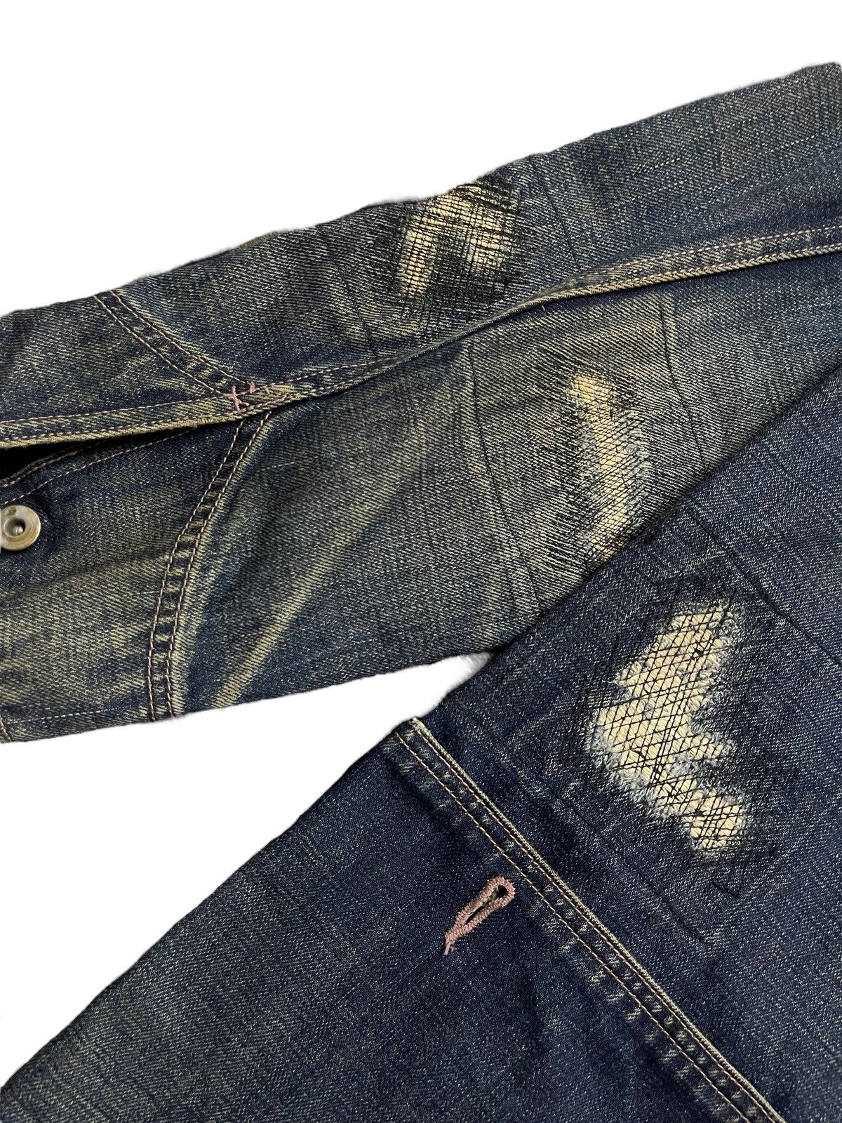 Neighborhood Vintage Neighbourhood Savage Denim Faded Sashiko Boro Style Size US L / EU 52-54 / 3 - 6 Thumbnail