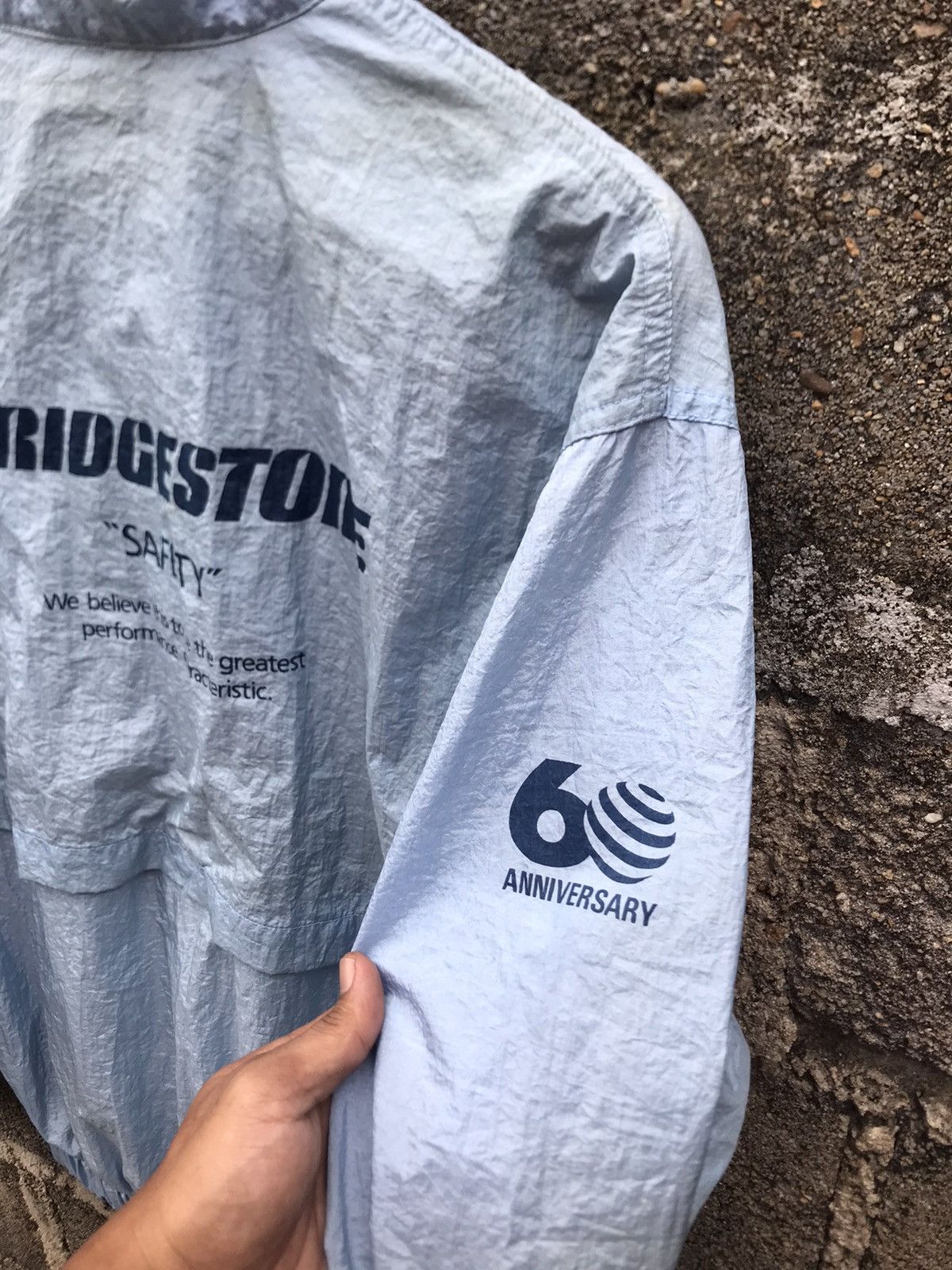 Japanese Brand × Sports Specialties ⚡️Vintage Bridgestone 60 Anniversary Nylon Bomber Jacket Size US L / EU 52-54 / 3 - 16 Thumbnail