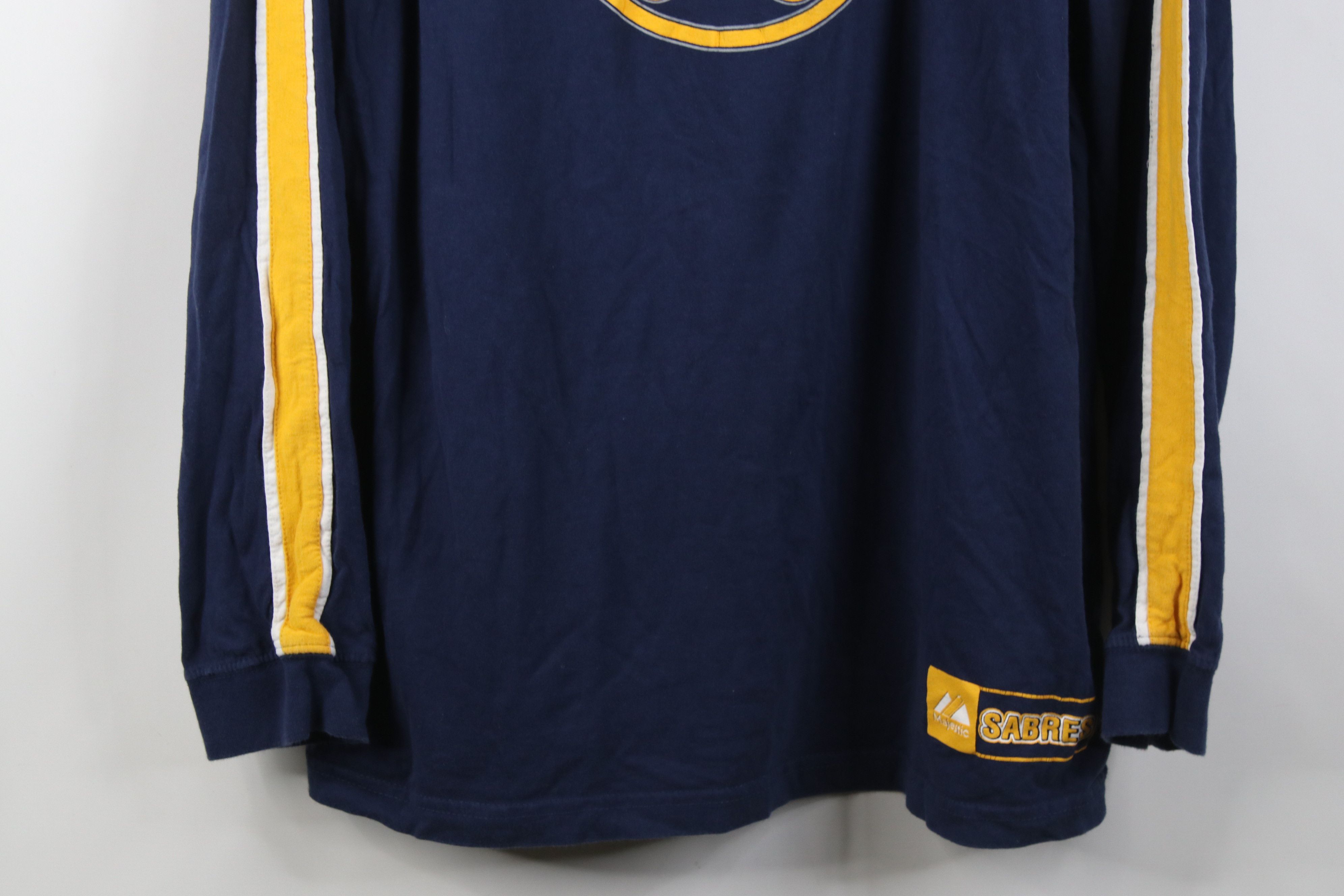 Majestic Vintage Y2K Majestic Sabres Hockey Long Sleeve T-Shirt Blue Size US XL / EU 56 / 4 - 3 Thumbnail