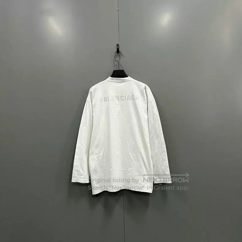 Balenciaga Balenciaga White Crewneck Casual Longsleeve. Size US S / EU 44-46 / 1 - 2 Thumbnail