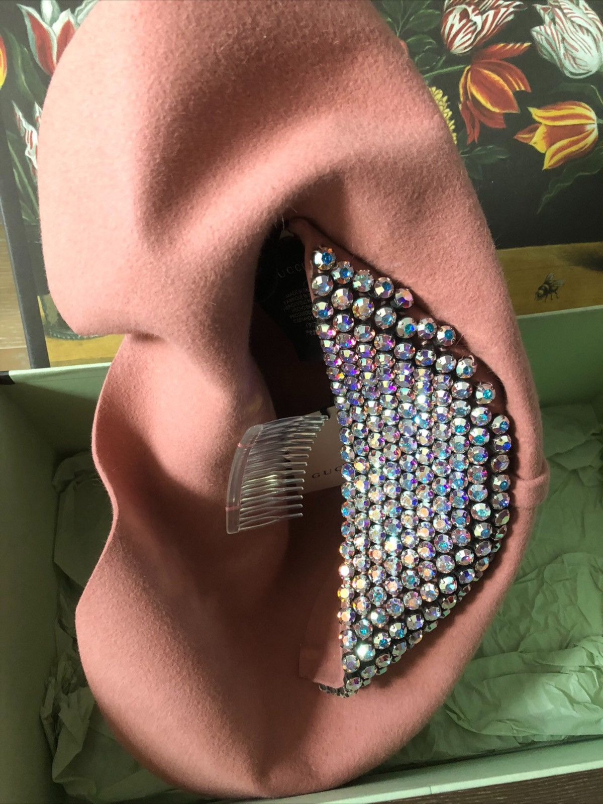 Gucci RARE Gucci runway wool crystal hat Size ONE SIZE - 9 Thumbnail