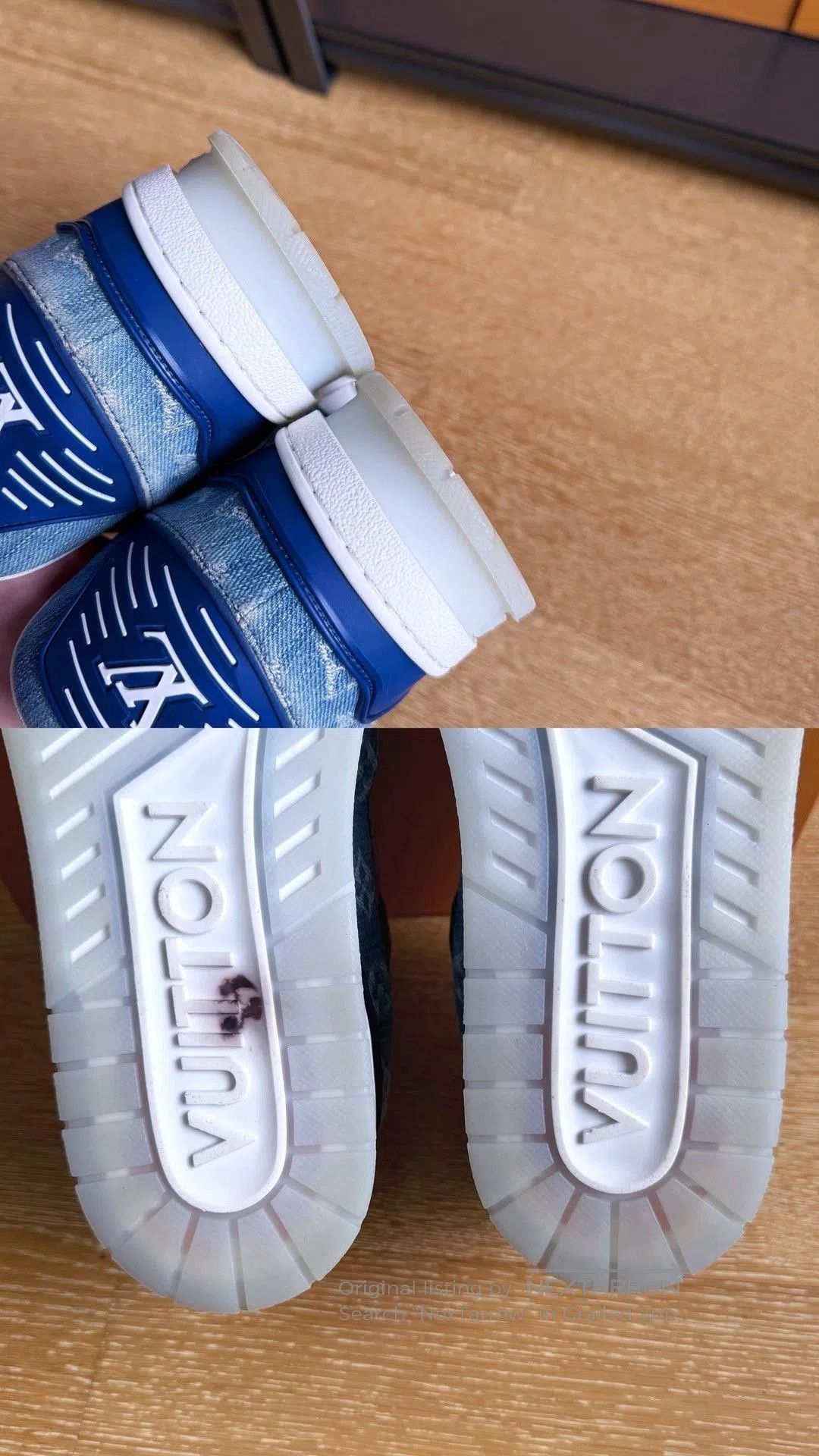Louis Vuitton LV Trainer Blue White Denim Sneakers. Size US 11 / EU 44 - 8 Thumbnail