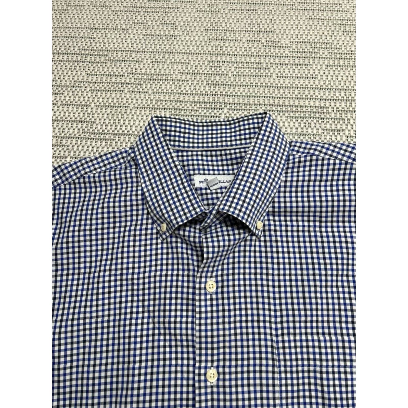 Peter Millar Peter Millar Shirt Mens XL Multicolor Cotton Gingham Check Button-Down Size US XL / EU 56 / 4 - 3 Thumbnail