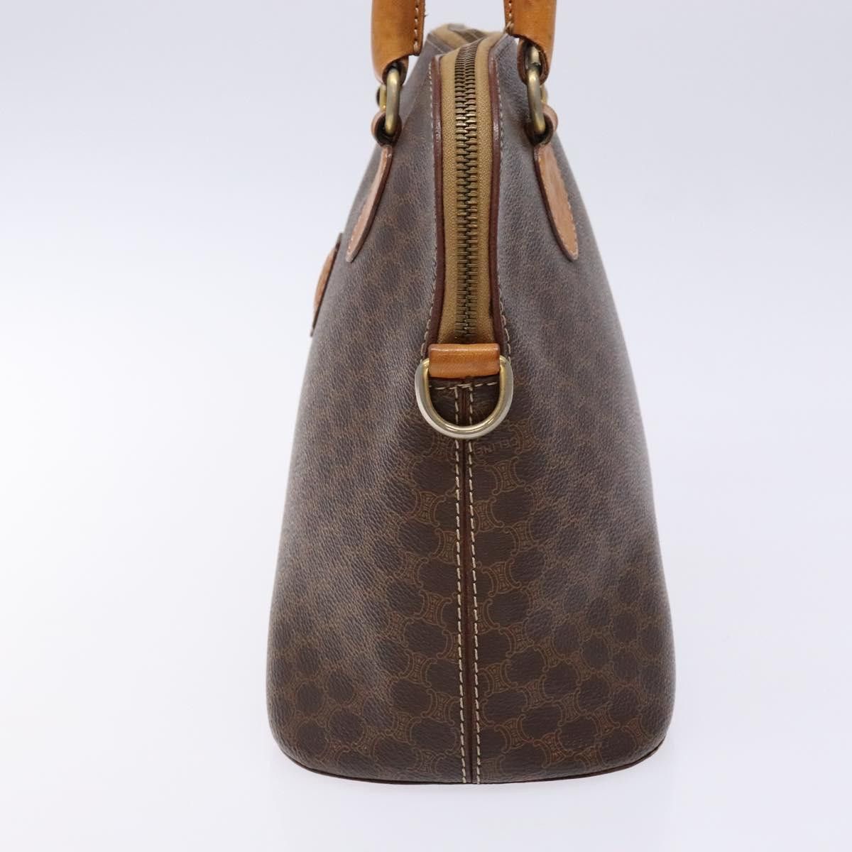 Celine CELINE Macadam Canvas Hand Bag Pvc Leather Brown Gold Size ONE SIZE - 5 Thumbnail