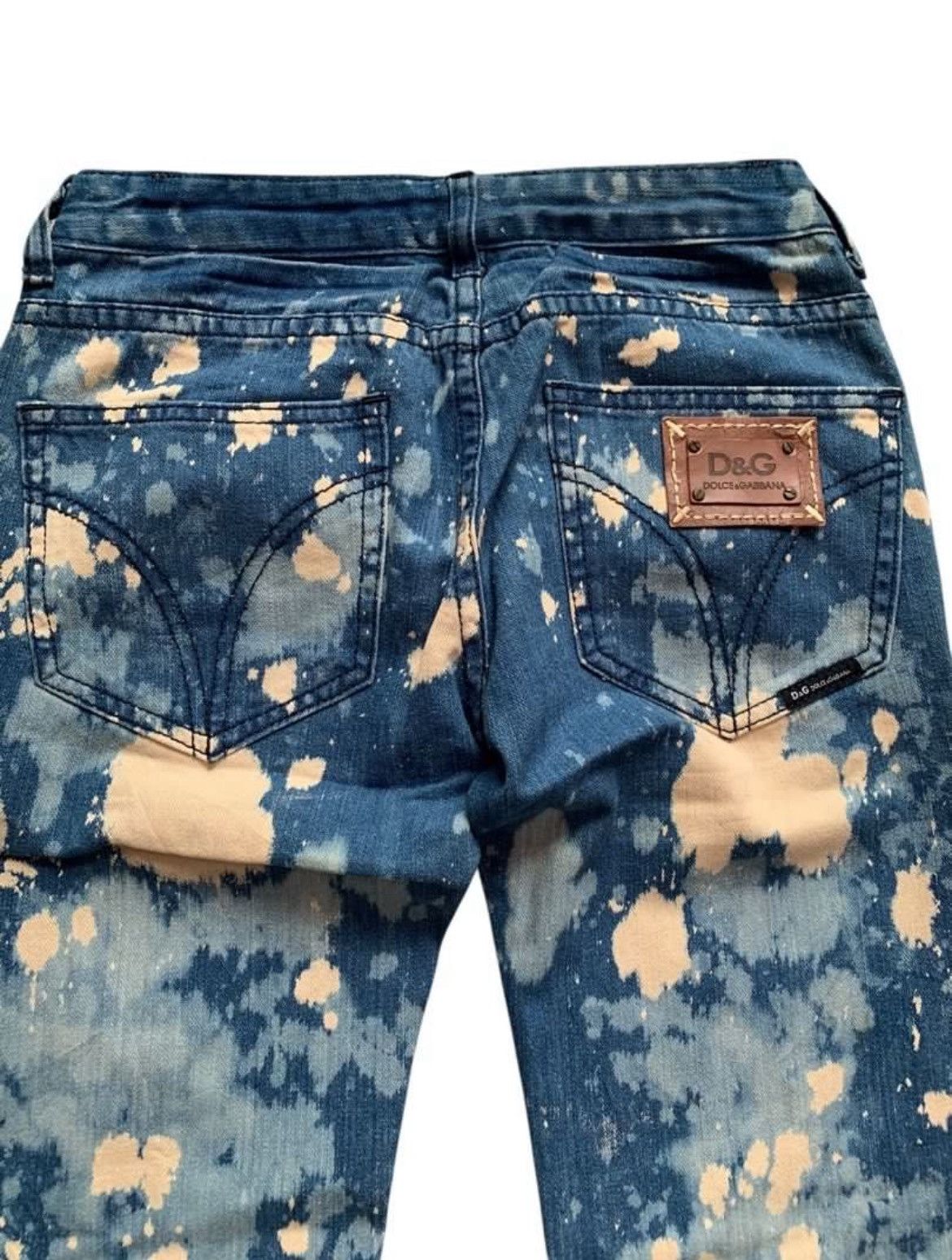 Dolce & Gabbana Distressed Dolce & Gabbana Abstract Bleached Denim Size US 29 - 4 Thumbnail