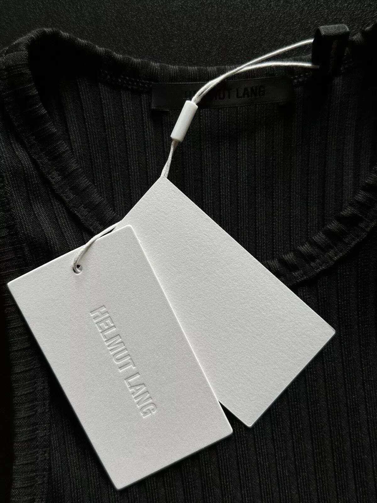 Helmut Lang NEW Helmut Lang Ribbed Crop Tank Top Womens Black Size XS Size XS / US 0-2 / IT 36-38 - 10 Thumbnail