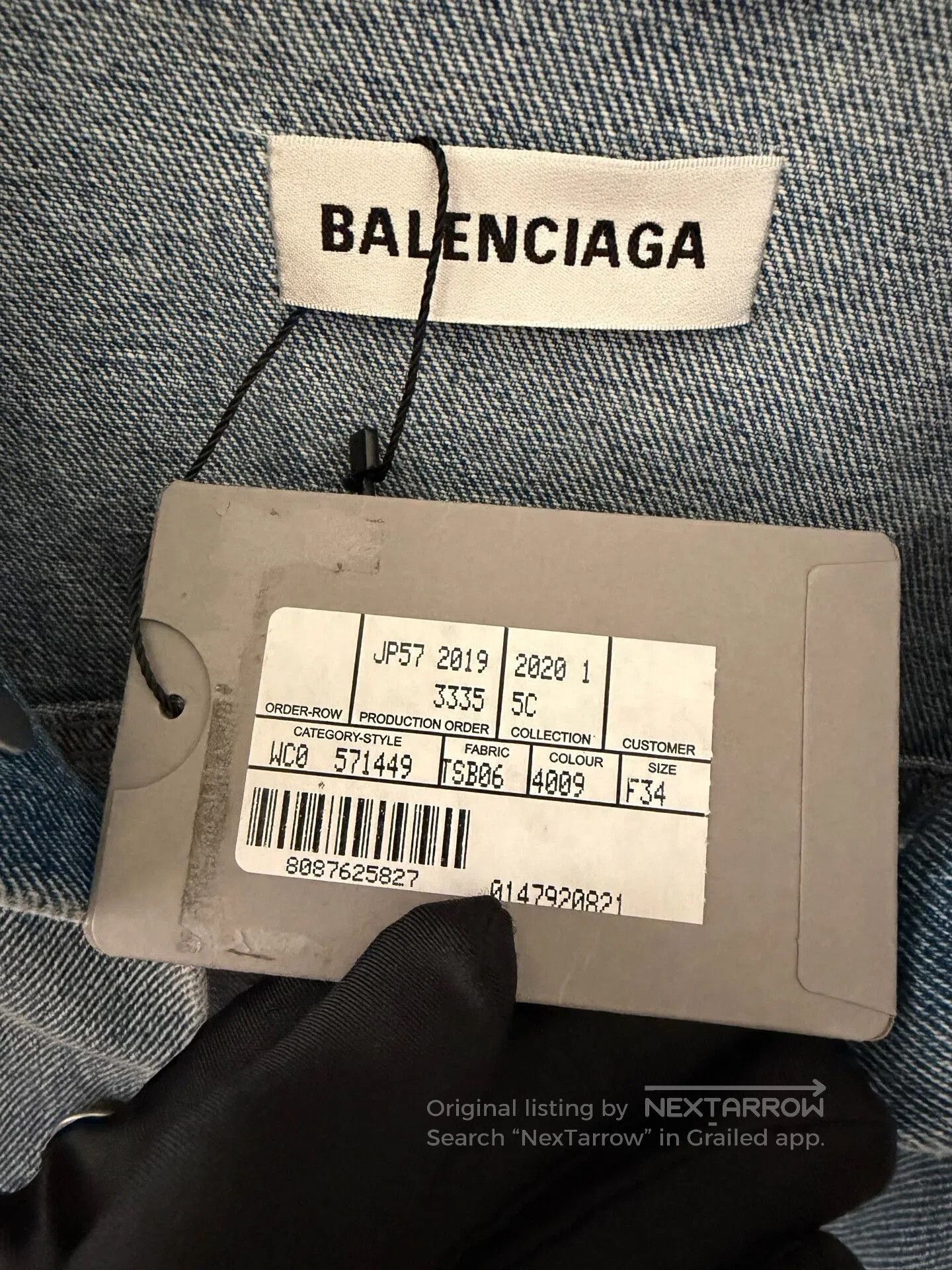 Balenciaga balenciaga rhinestone logo denim jacket. Size US XS / EU 42 / 0 - 3 Thumbnail