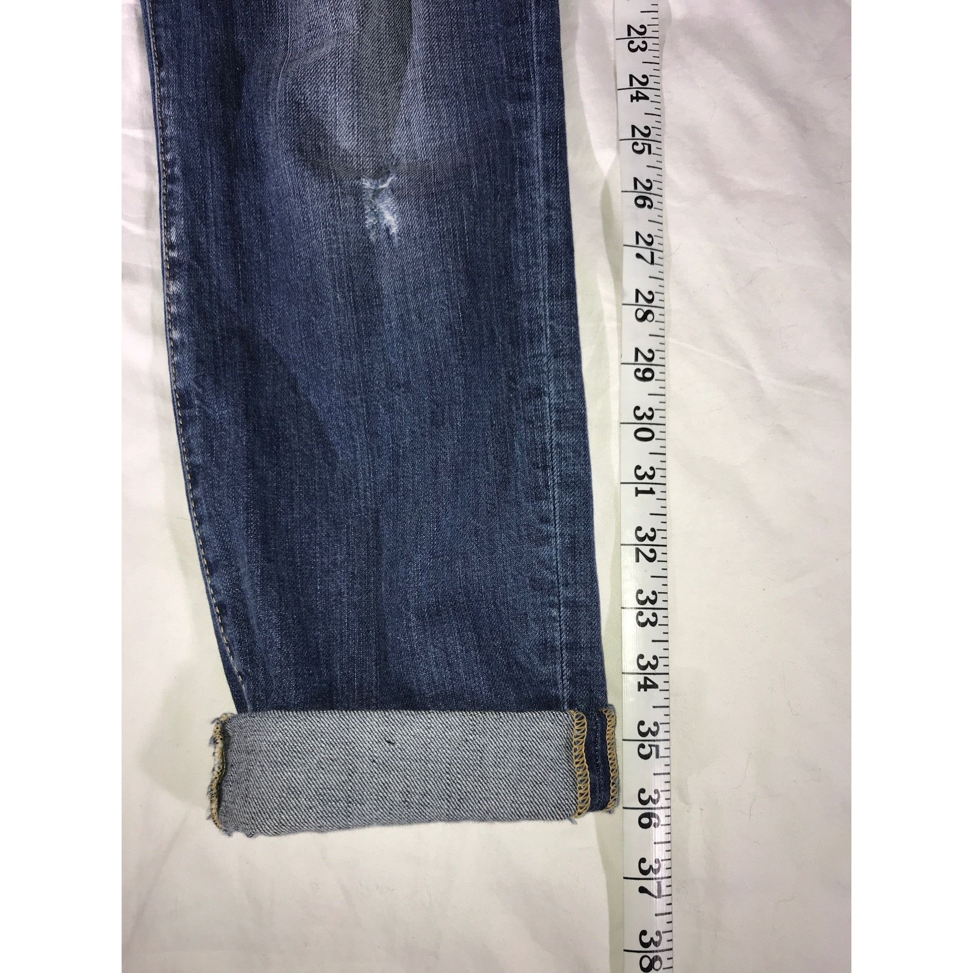 Dsquared2 Dsquared2 Women's Blue Distressed Heart-Patterned Boho Jeans Size 36" / US 14 / IT 50 - 8 Thumbnail