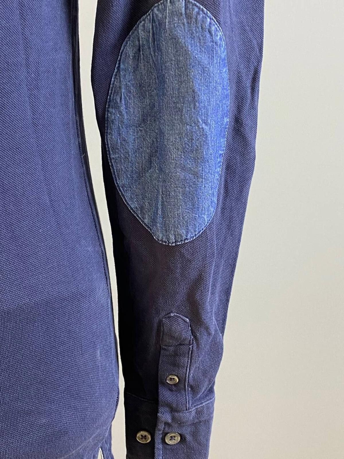 Designer Hackett London Blue #1 Elbow Patches Polo Shirt Size XS Size US XS / EU 42 / 0 - 12 Thumbnail