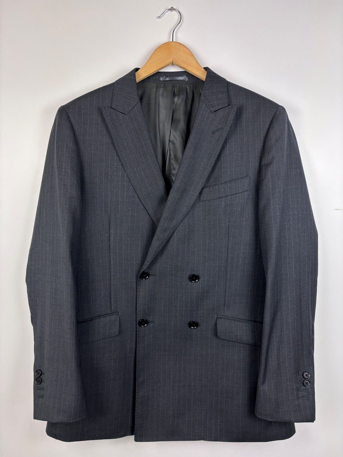 Hawes & Curtis Hawes & Curtis Double-Breasted Super 100s Slim Suit 50R Size 50R - 2 Thumbnail